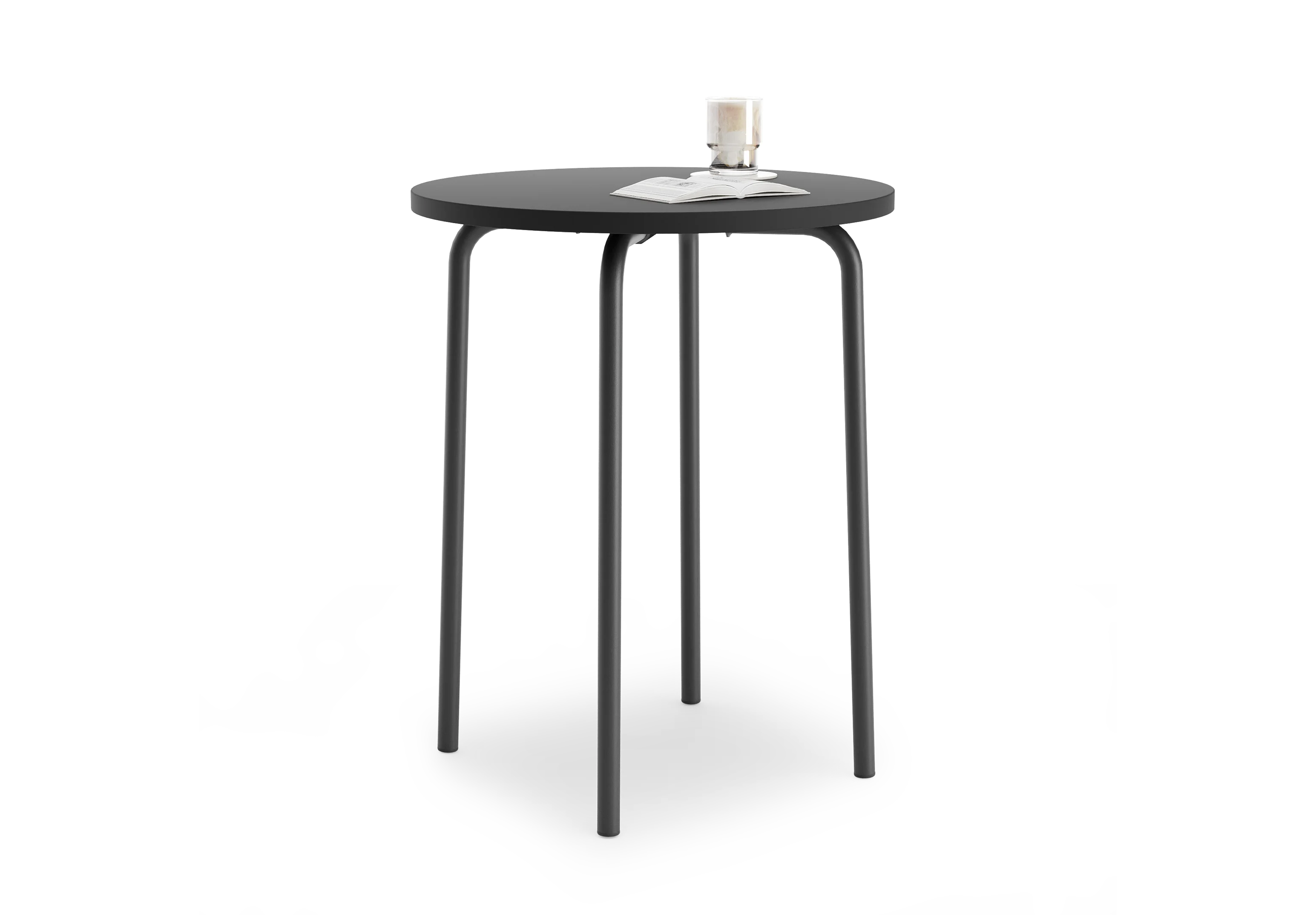 Стол круглый GIBKO 60х60 RAL 9005, Муар чёрный