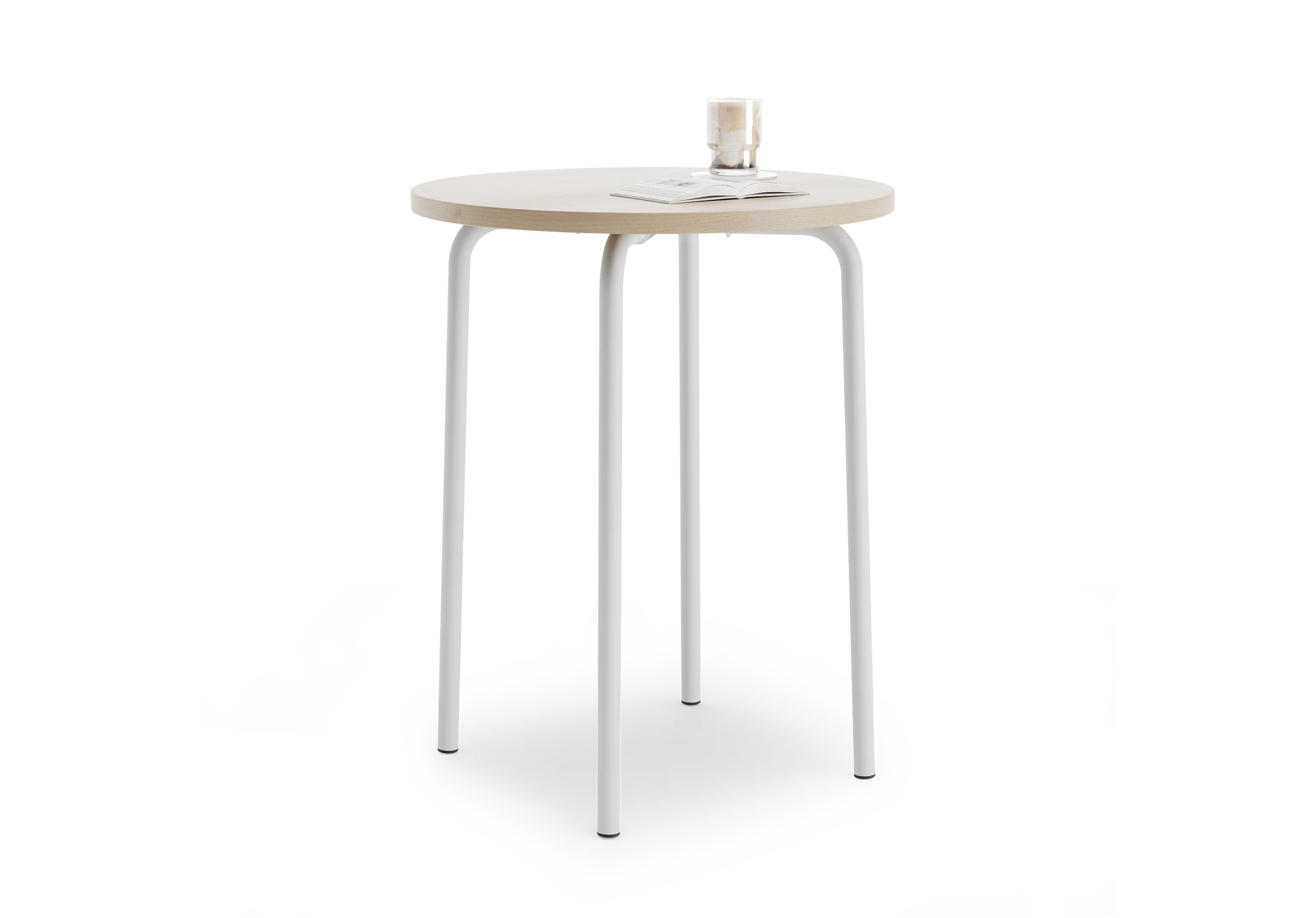 Стол круглый GIBKO 60х60 RAL 9016, Акация Лэйклэнд