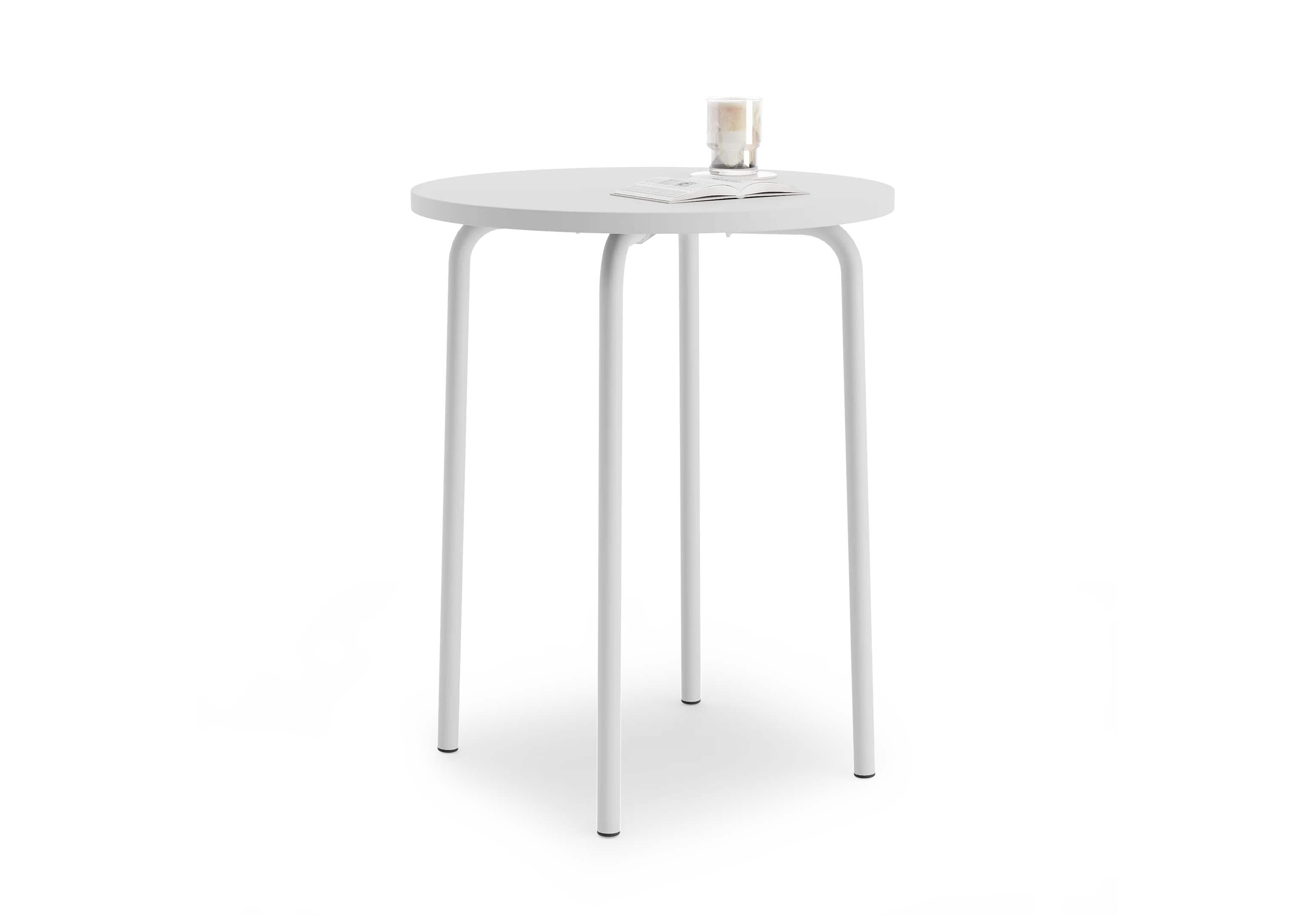 Стол круглый GIBKO 85х85 RAL 9016, Белый премиум