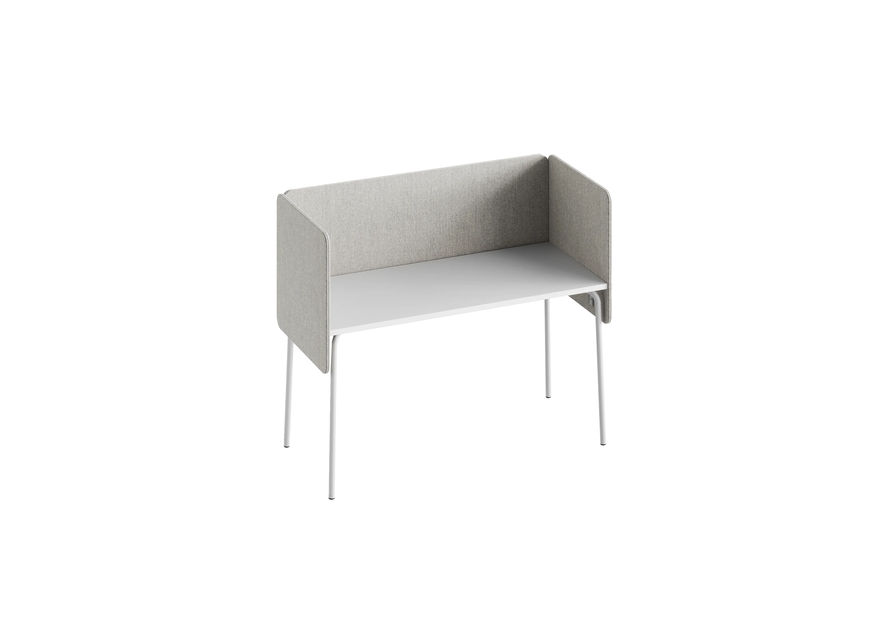 Стол прямоугольный GIBKO с экранами 120х60 RAL 9016, Белый премиум