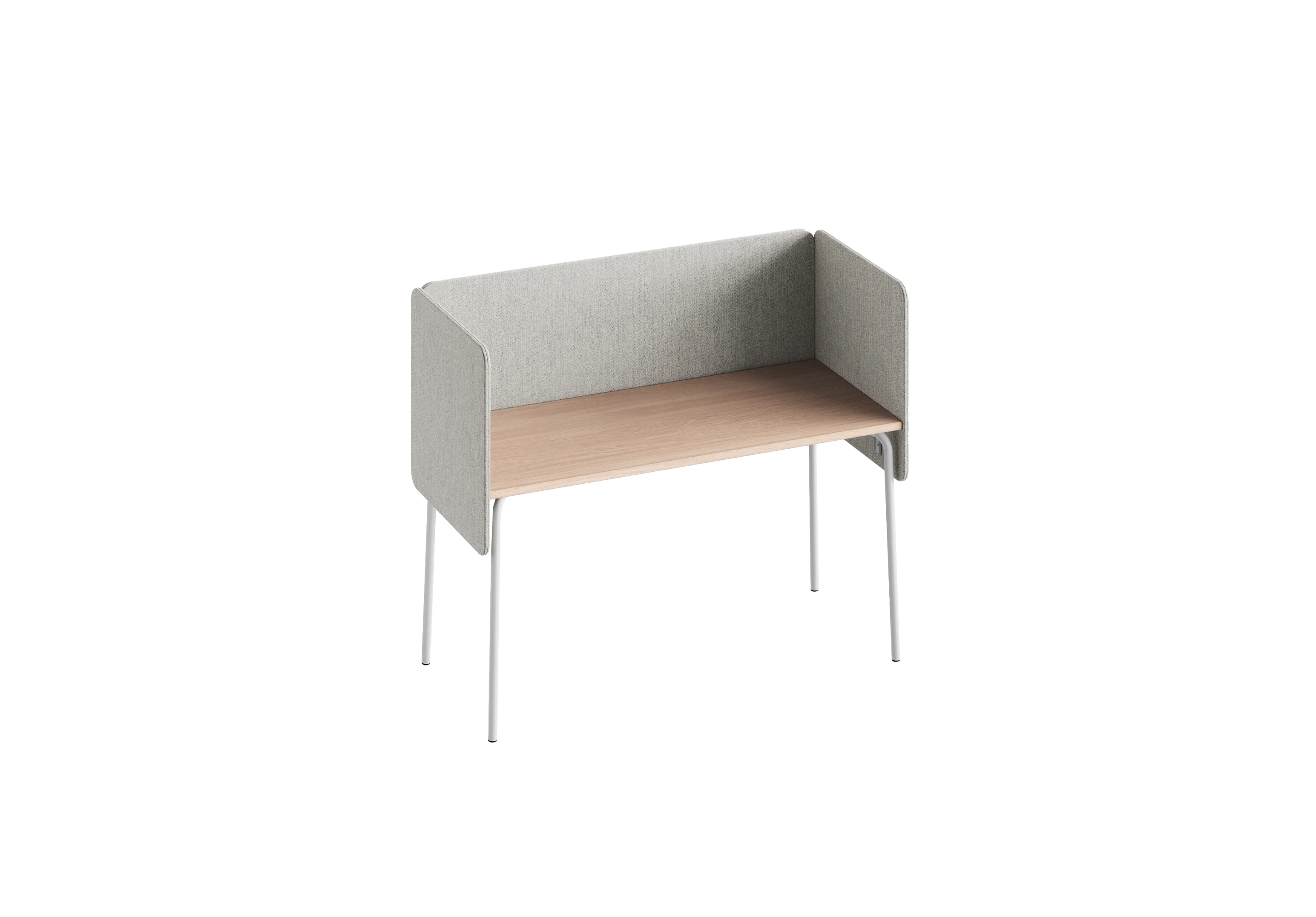 Стол прямоугольный GIBKO с экранами 120х60 RAL 9016, Акация Лэйклэнд