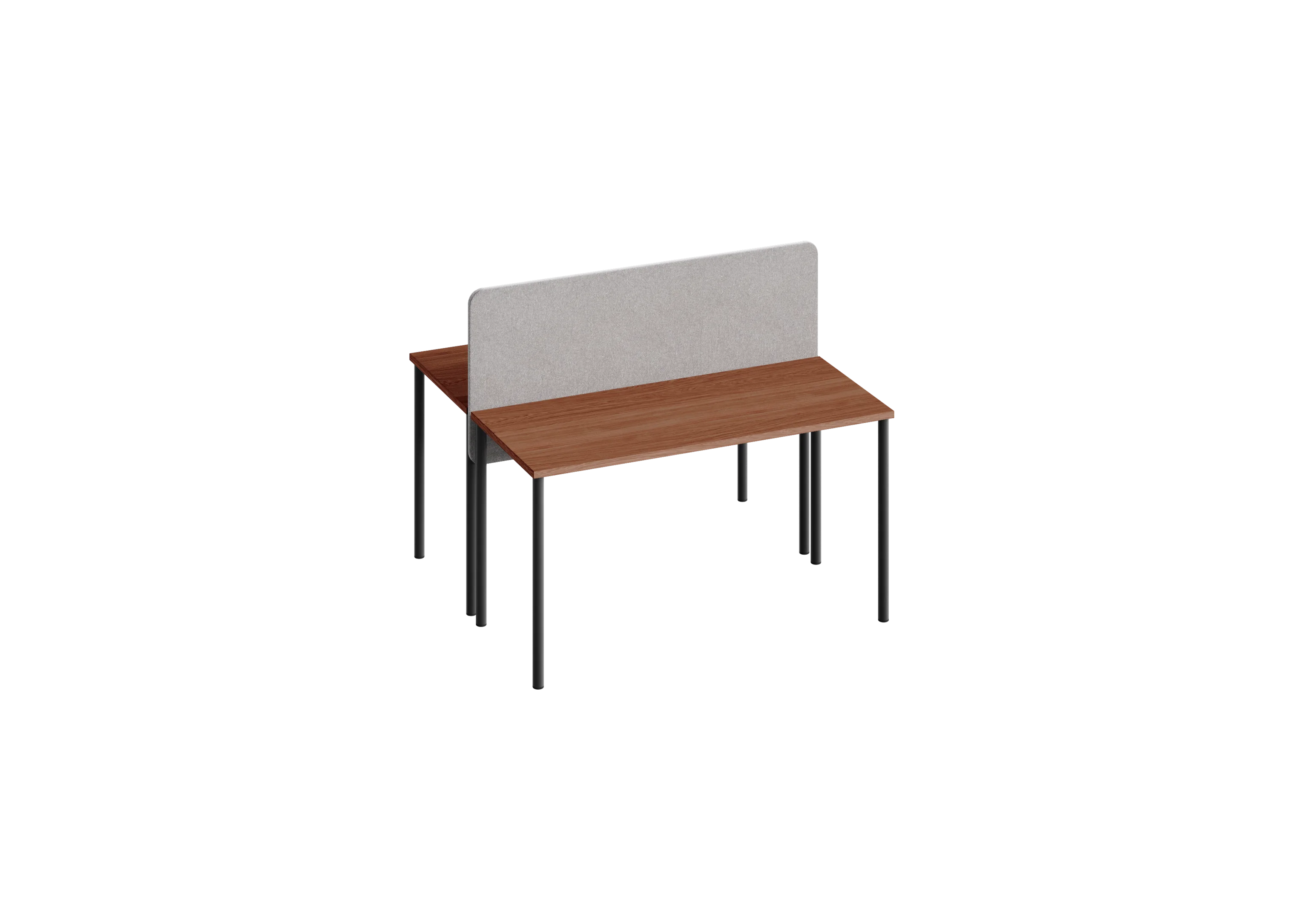Рабочая станция PROSTO PC 140х60-1 RAL 9005, Орех Дижон натуральный