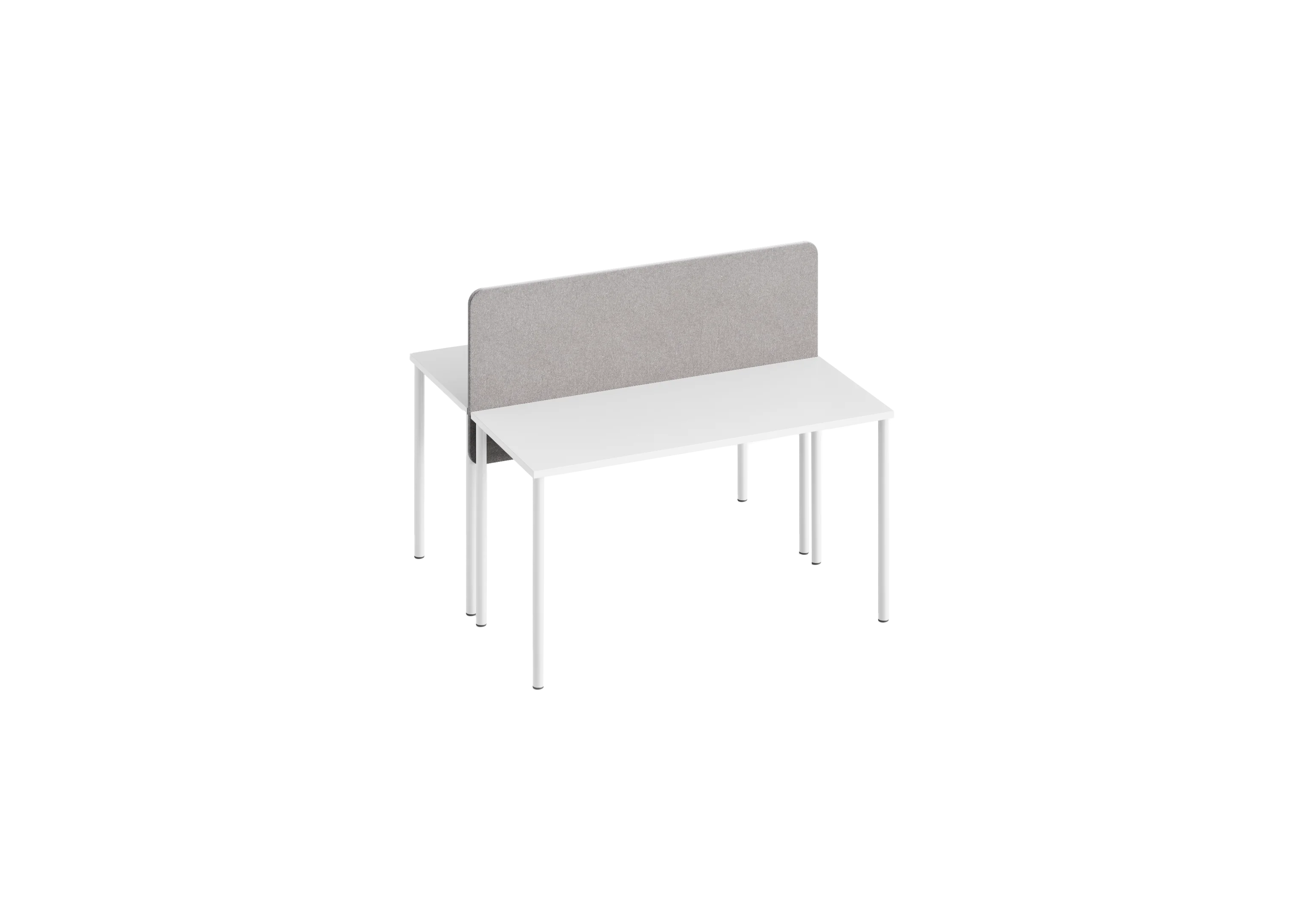 Рабочая станция PROSTO PC 140х60-1 RAL 9016, Белый премиум