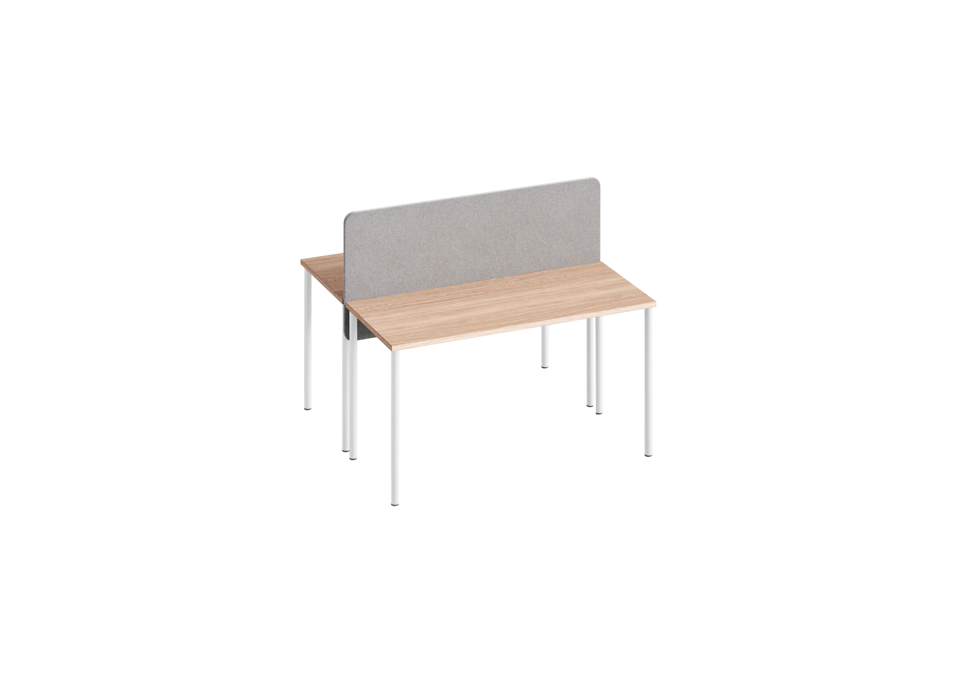Рабочая станция PROSTO PC 140х60-1 RAL 9016, Акация Лэйклэнд