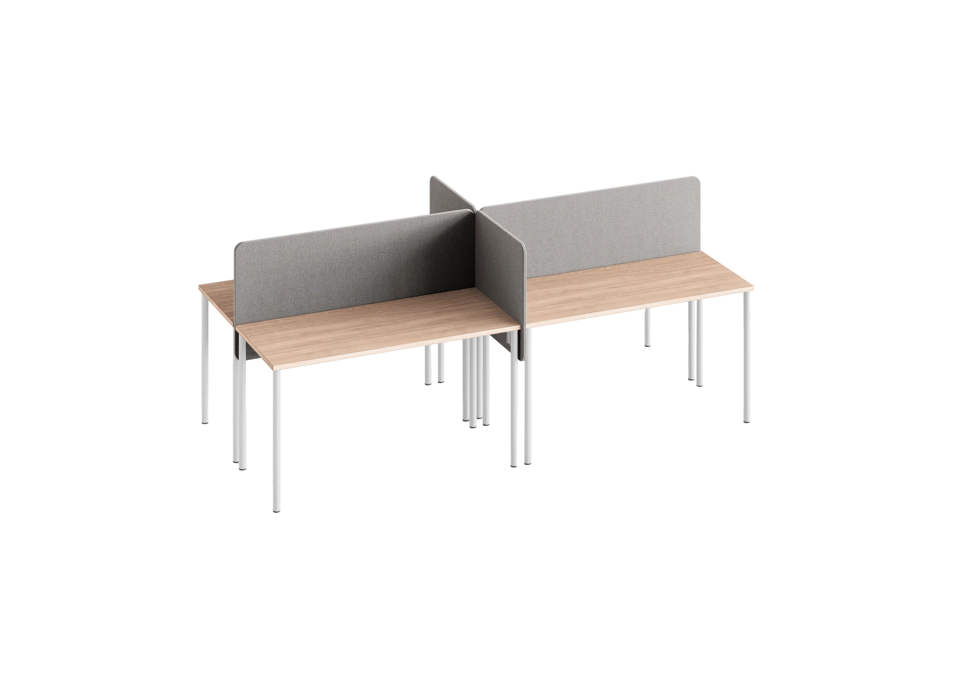 Рабочая станция PROSTO PC 140х60-2 RAL 9016, Акация Лэйклэнд