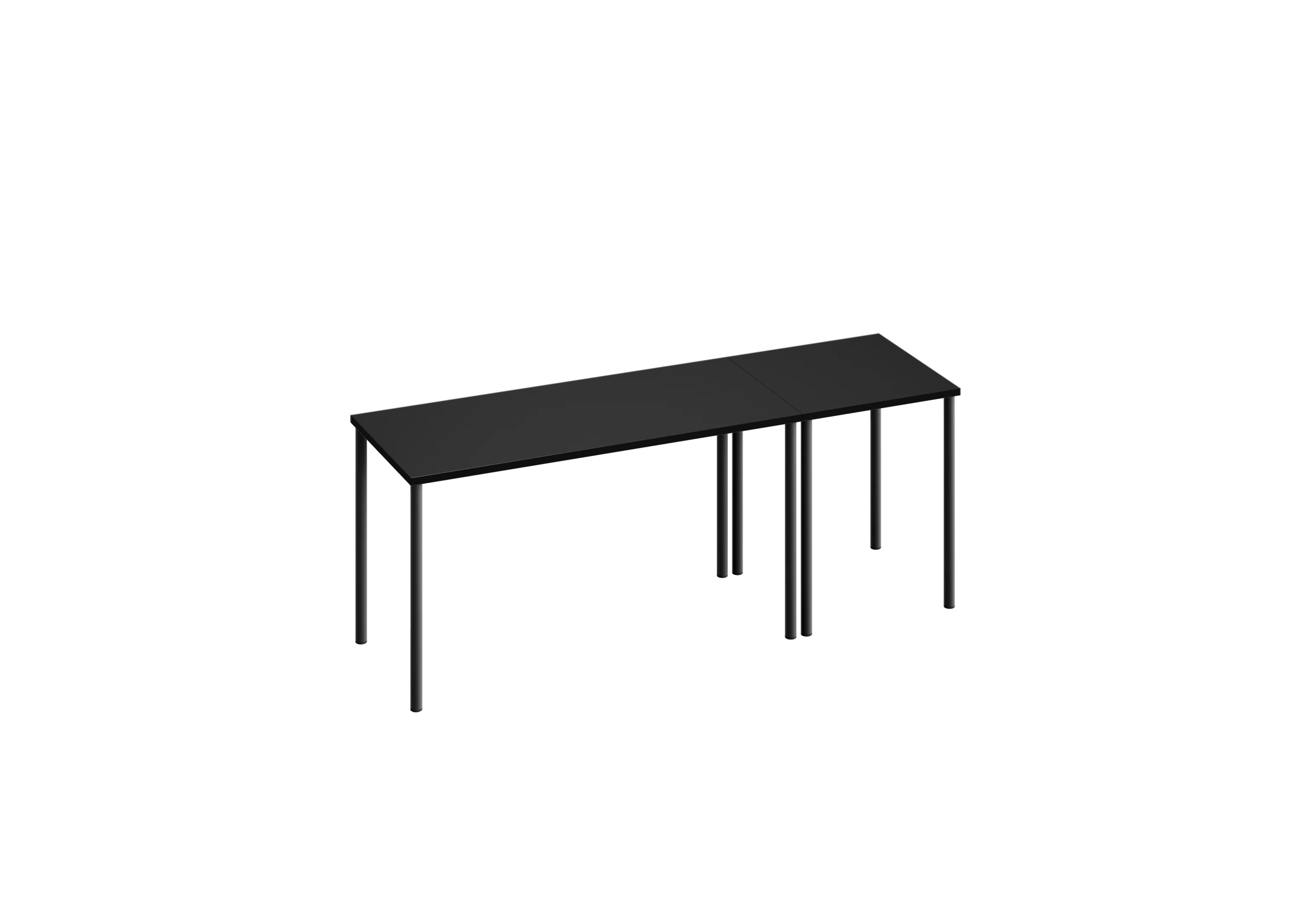 Стол комбинированный-01 PROSTO RAL 9005, Муар чёрный