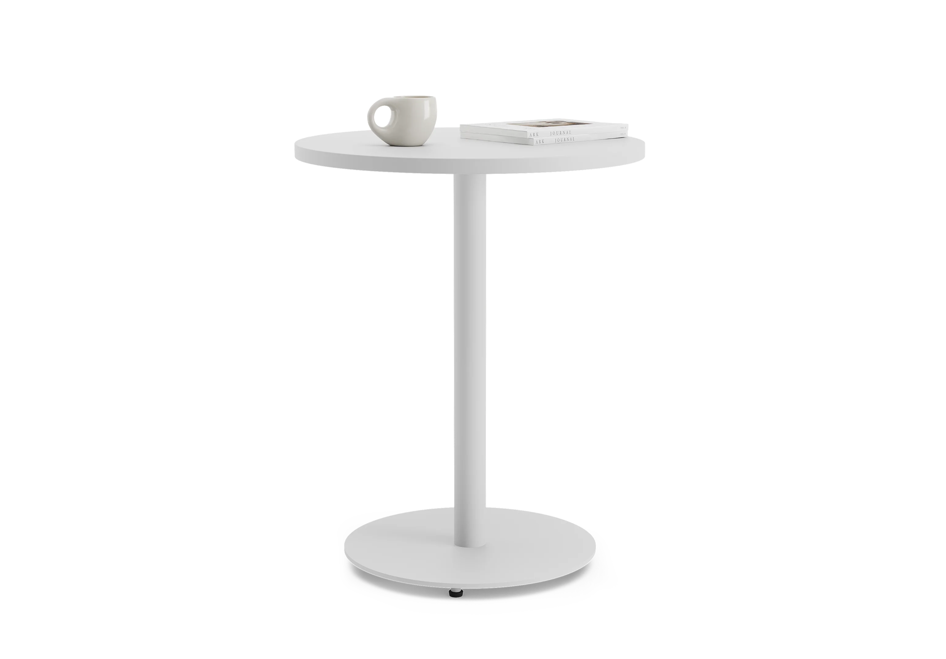 Стол круглый PROSTO на центральной опоре 60х60 RAL 9016, Белый премиум