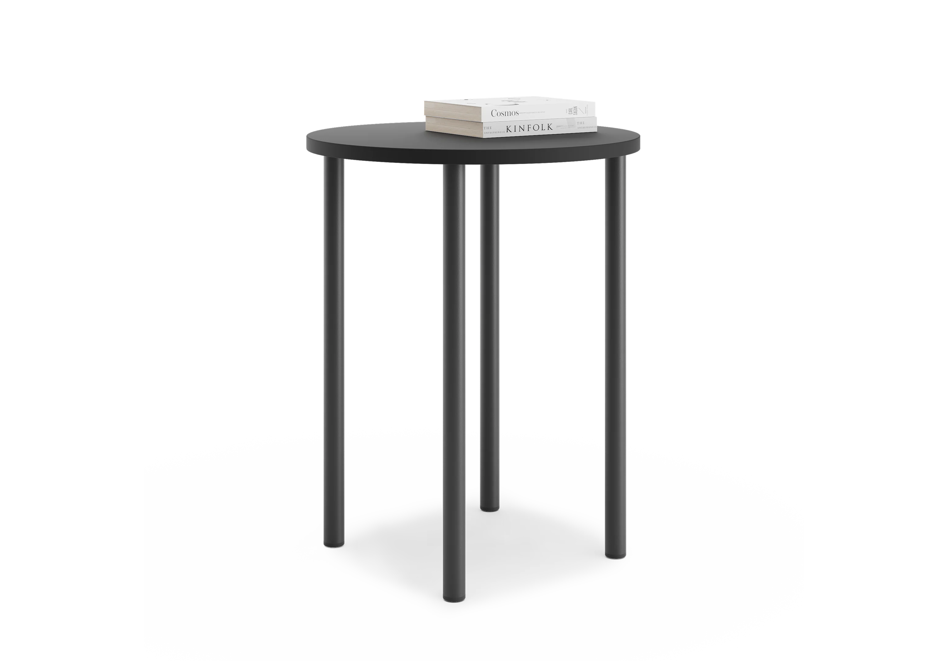 Стол круглый PROSTO 115х115 RAL 9005, Муар чёрный