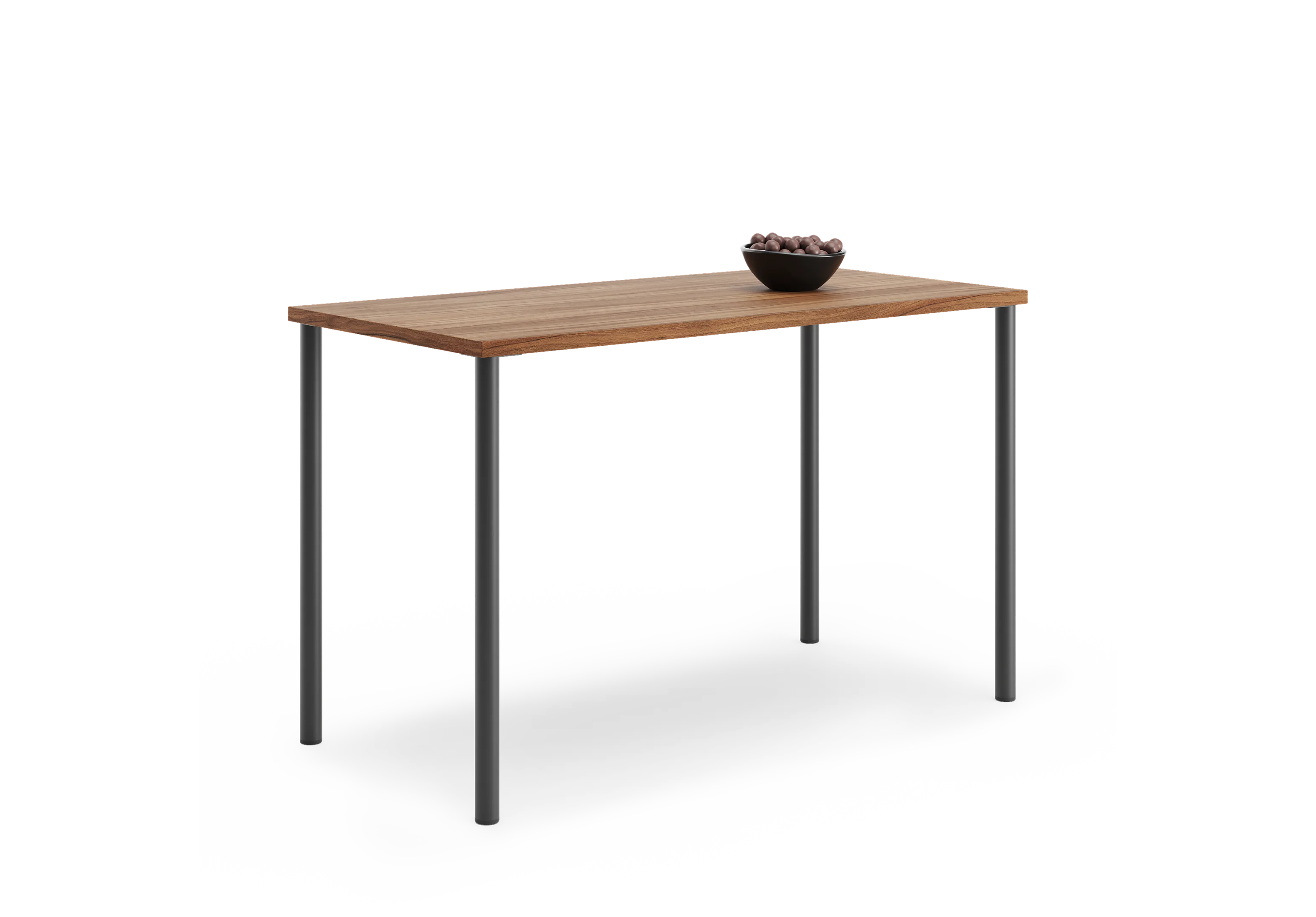 Стол прямоугольный PROSTO 120х60 RAL 9005, Орех Дижон натуральный