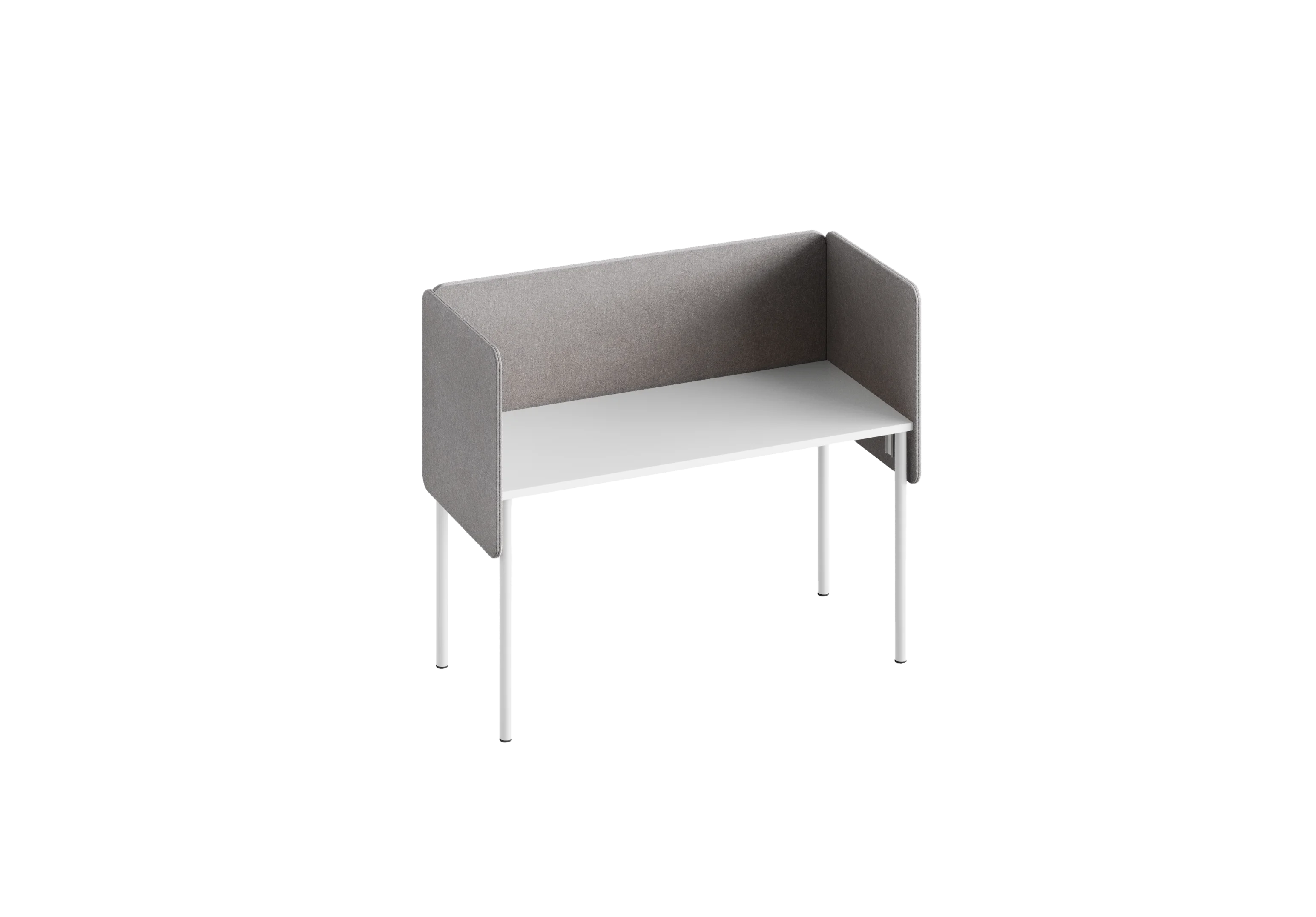 Стол прямоугольный PROSTO с экранами 120х60 RAL 9016, Белый премиум