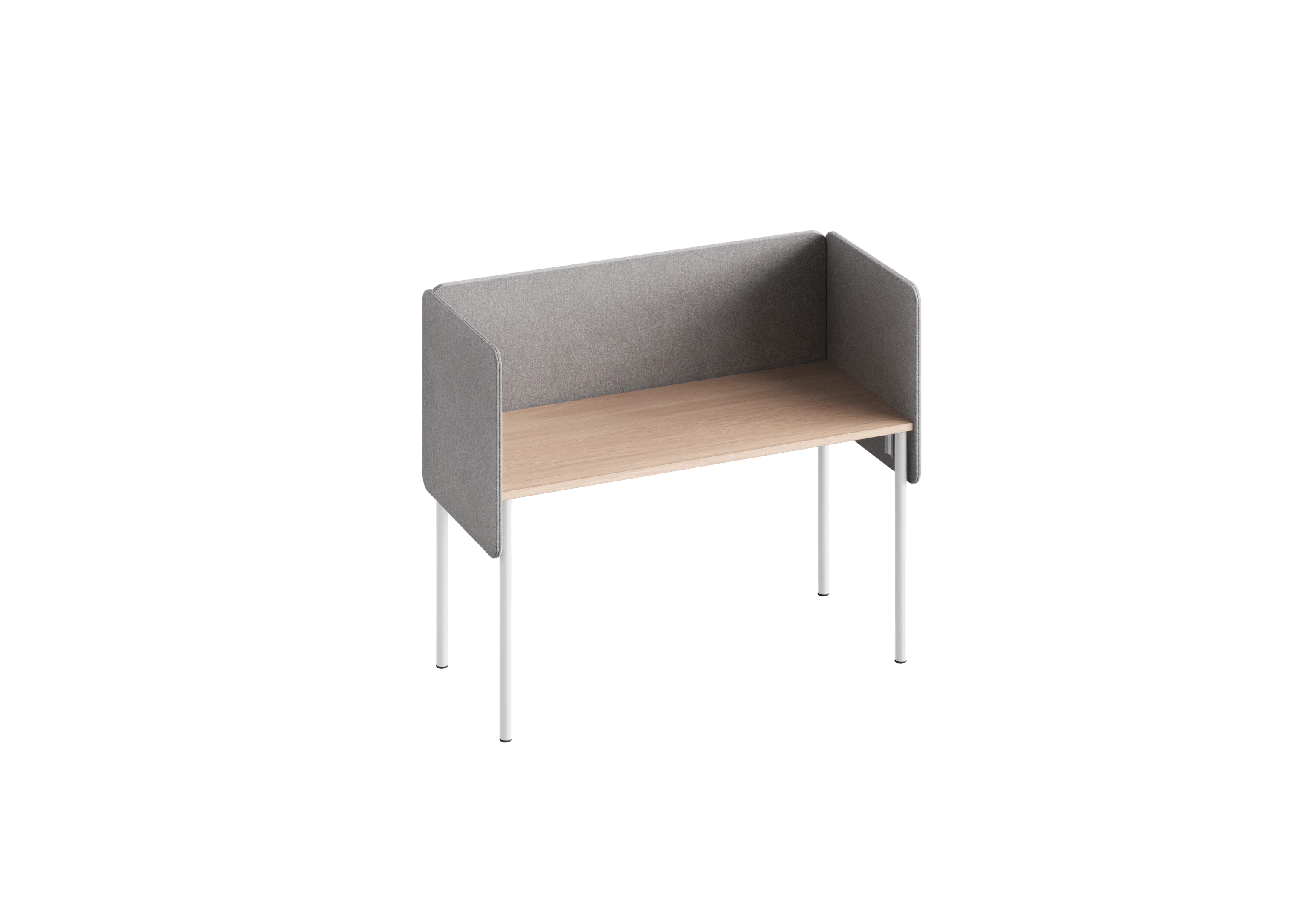 Стол прямоугольный PROSTO с экранами 120х60 RAL 9016, Акация Лэйклэнд