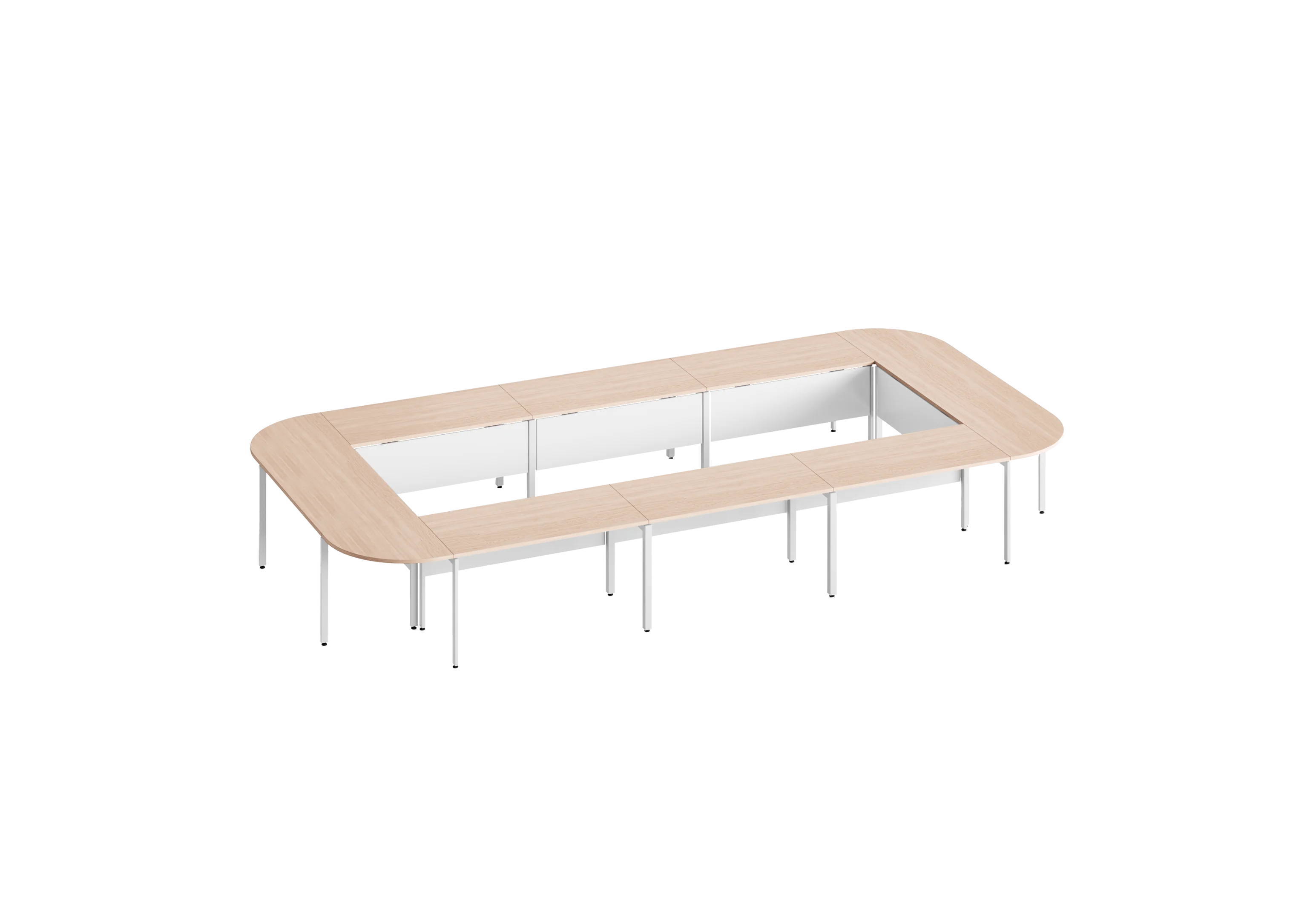 Конференц стол D.SYS КС-140х70-03 RAL 9016,  Акация Лэйклэнд