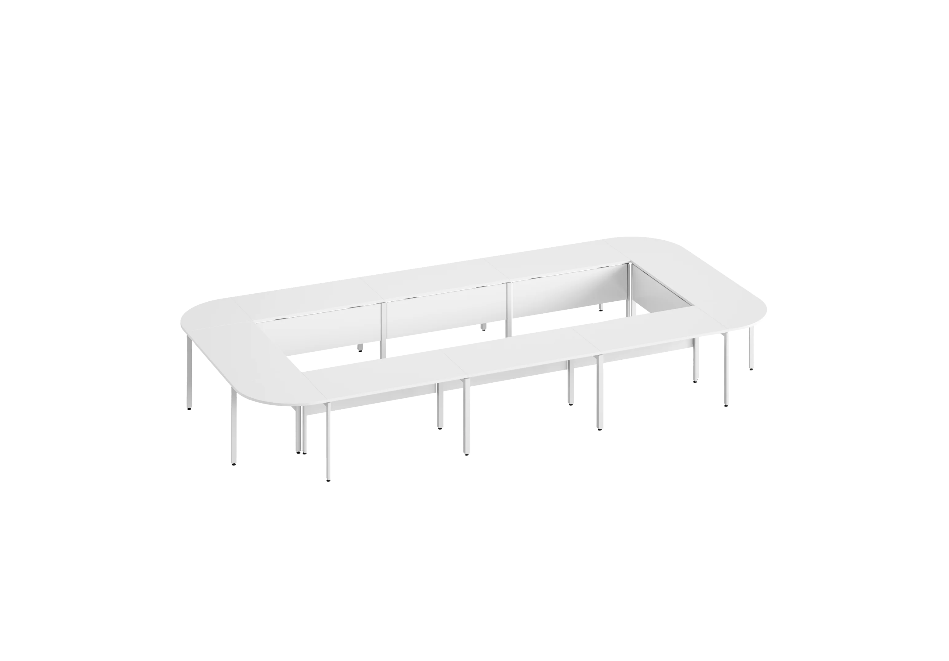 Конференц стол D.SYS КС-140х70-03 RAL 9016, Белый премиум