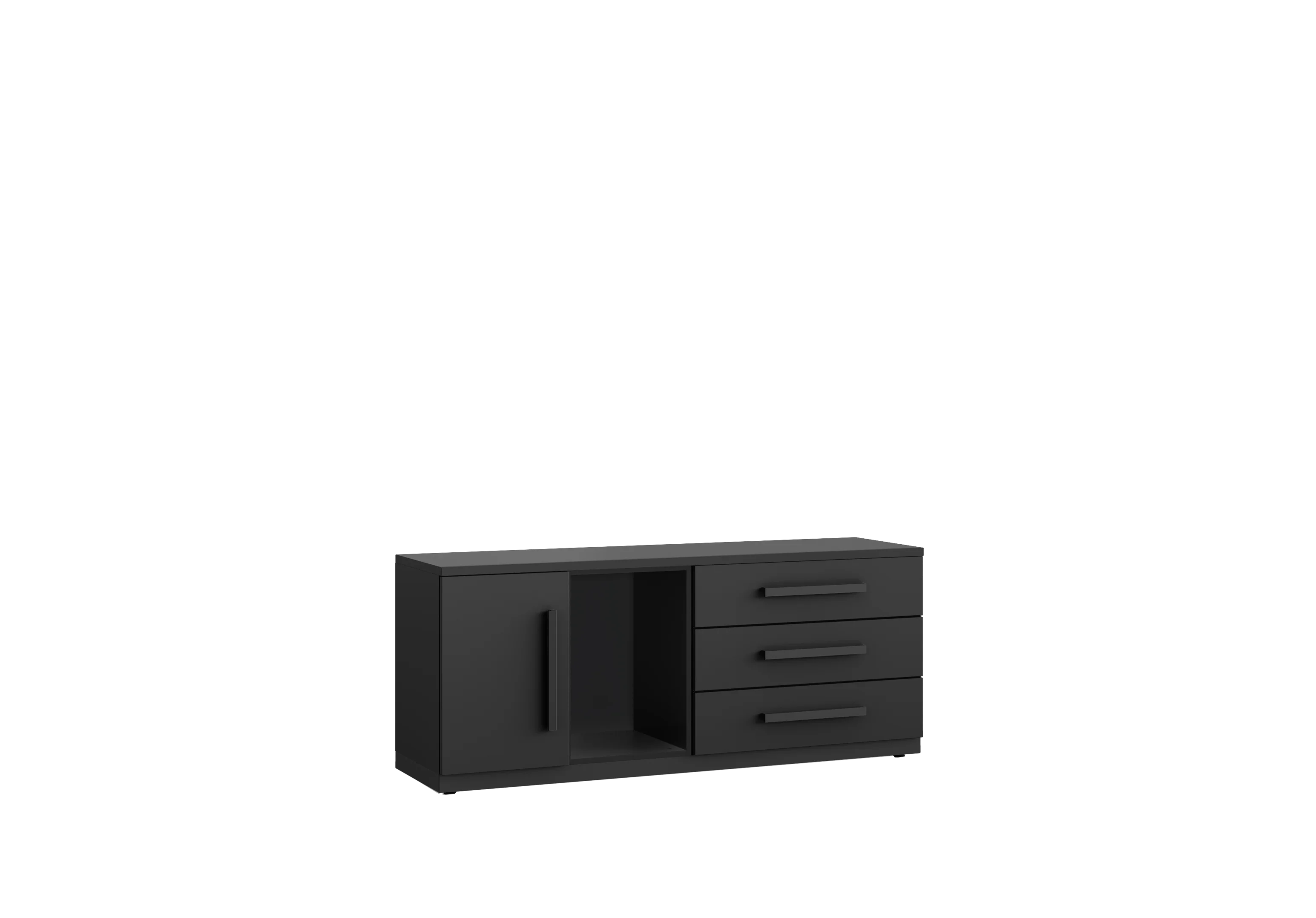 Тумба Oasys Т-160х1,5-01 RAL 9005, Муар чёрный