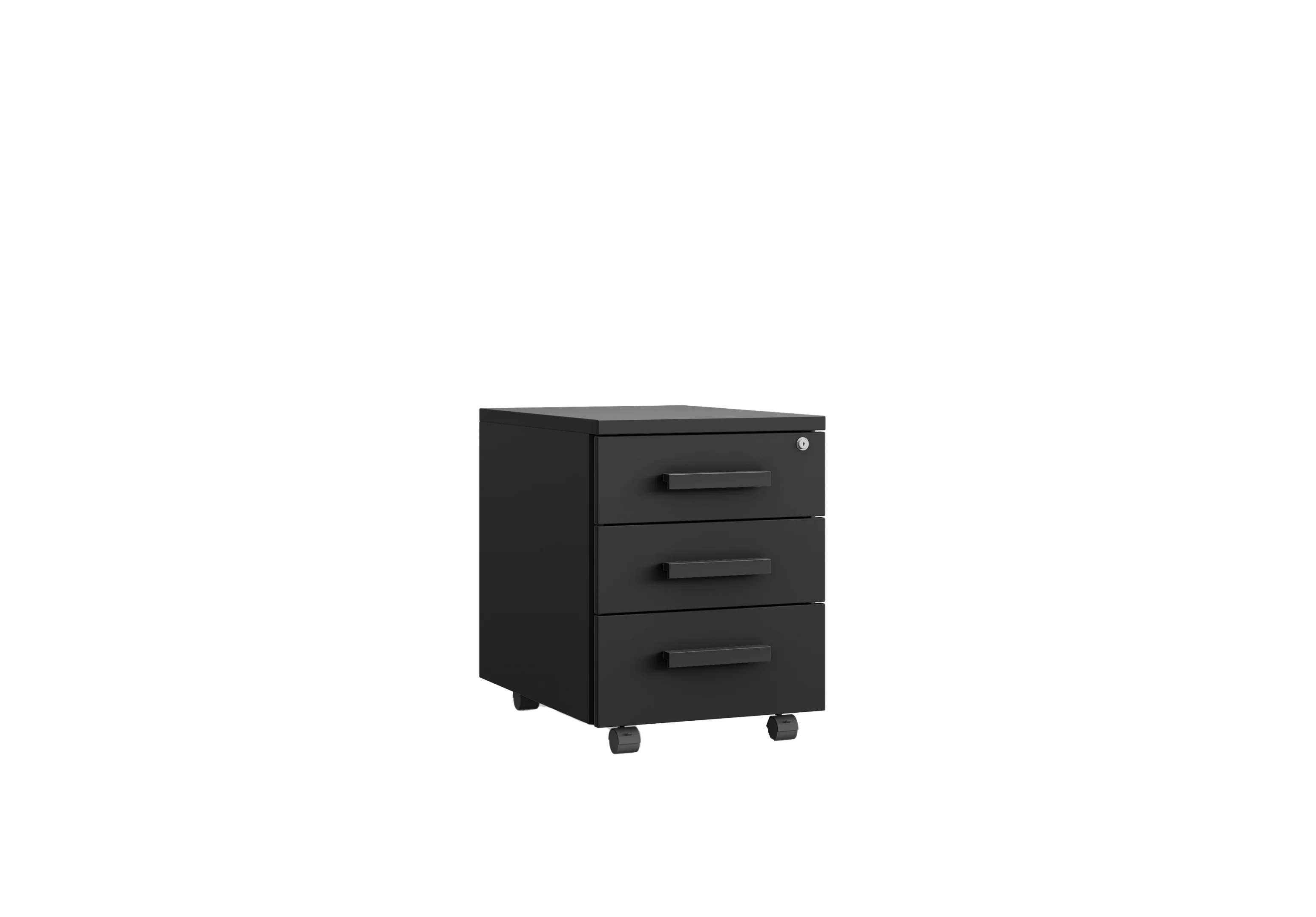 Тумба офисная PUMBA S3 (с ручками) RAL 9005, Муар чёрный