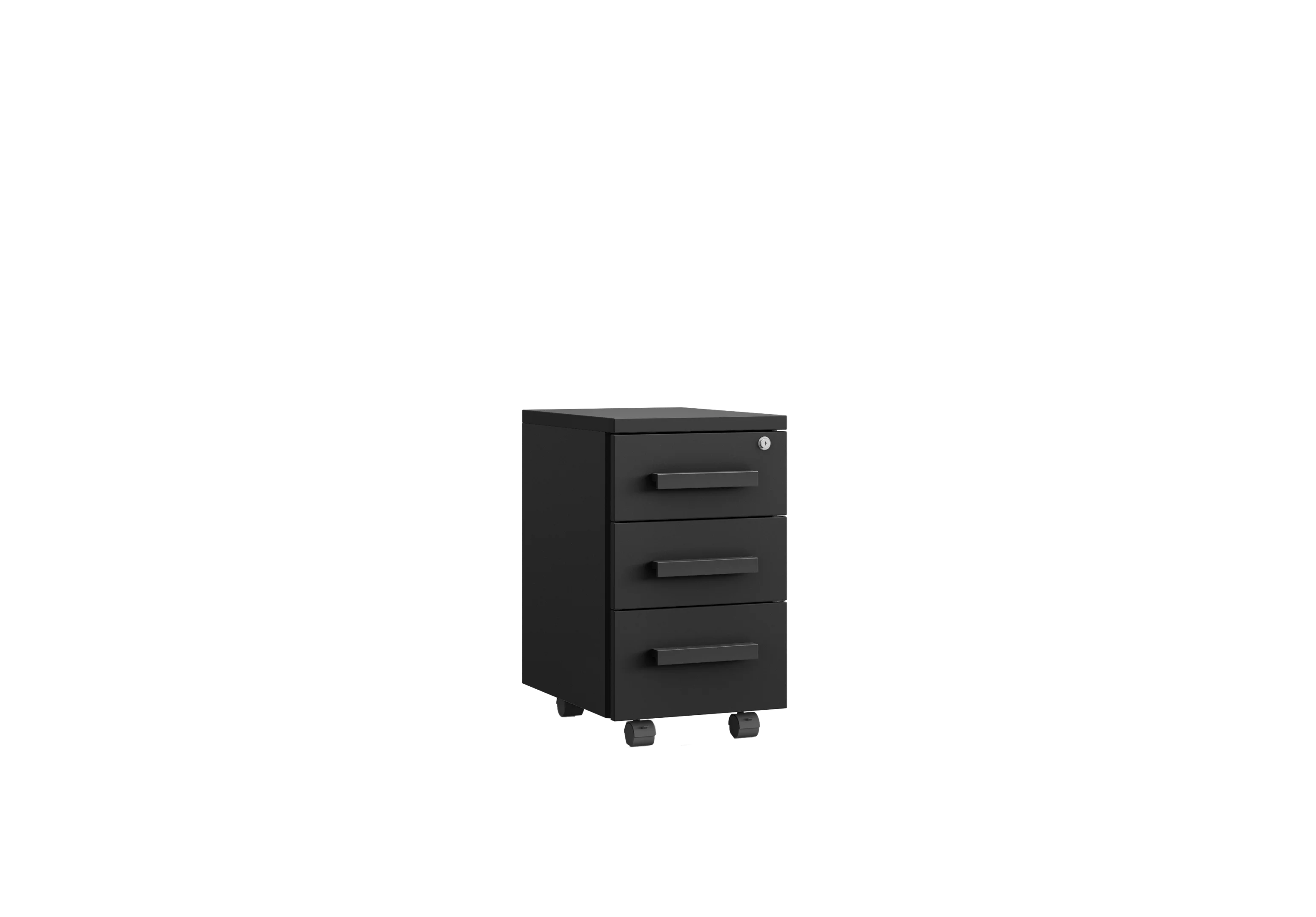 Тумба офисная TIMON  S3 (с ручками) RAL 9005, Муар чёрный