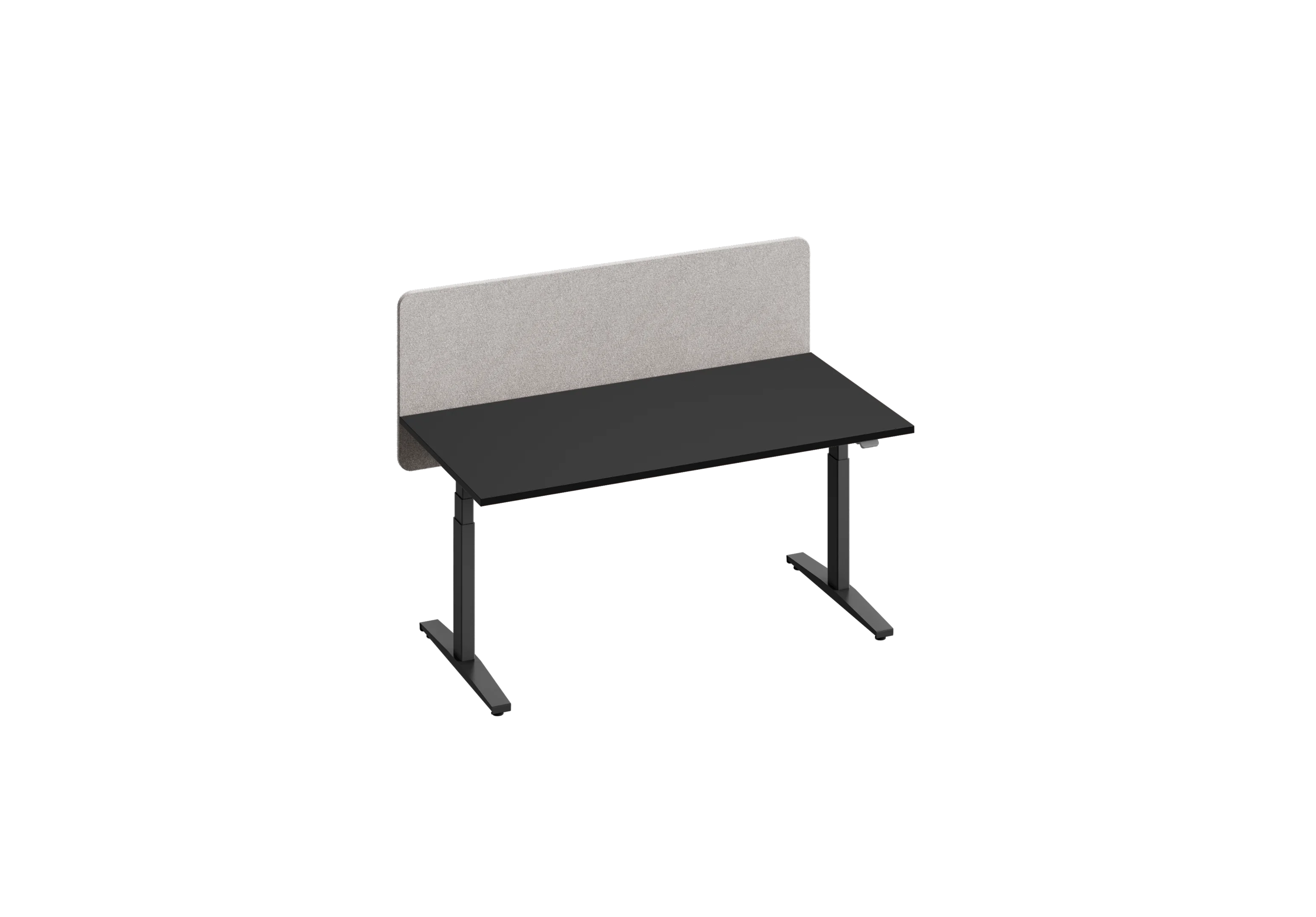 Стол регулируемый механически LVL UP P-03-140х70 RAL 9005, Муар чёрный
