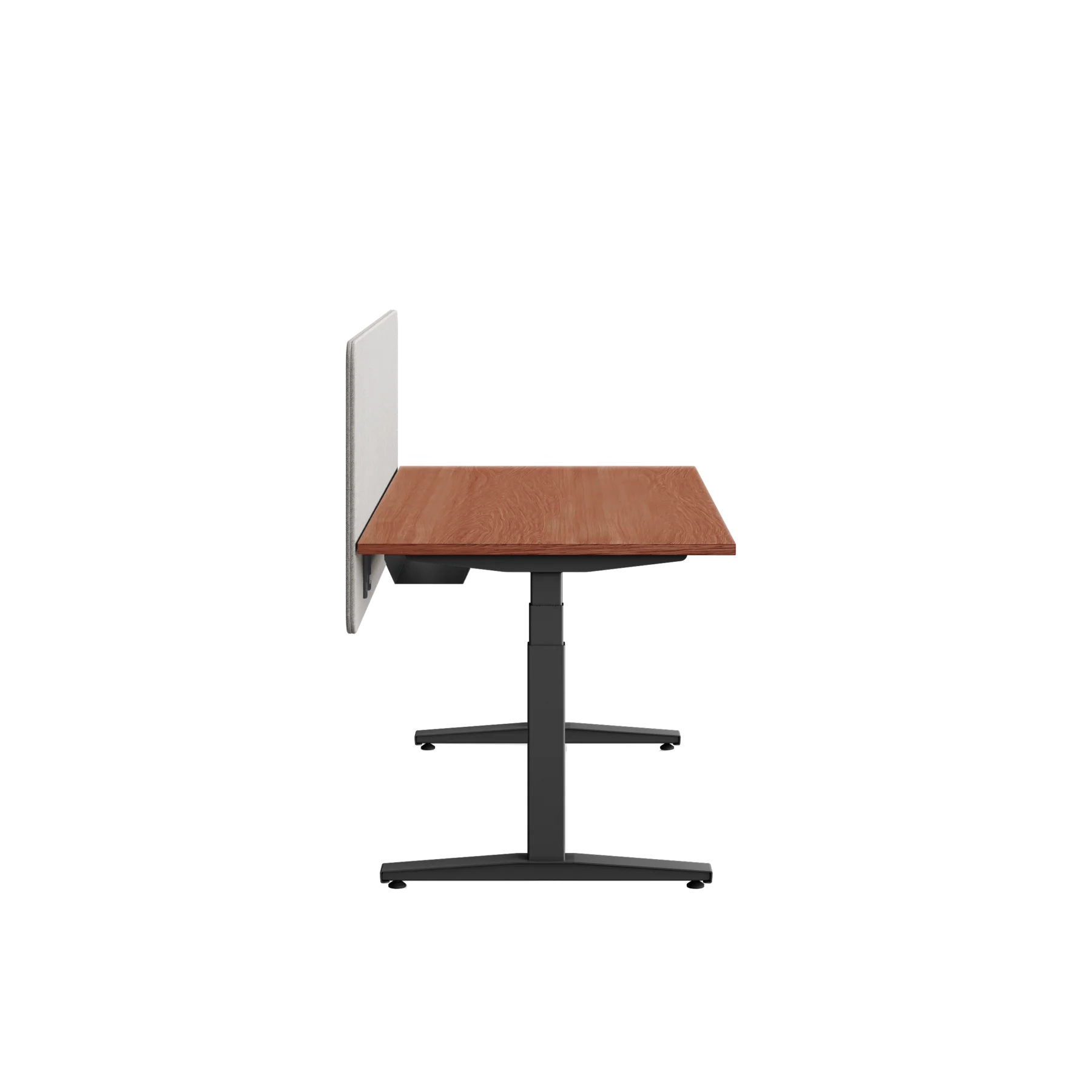 Стол регулируемый механически LVL UP P-03-160х80 RAL 9005, Орех Дижон натуральный