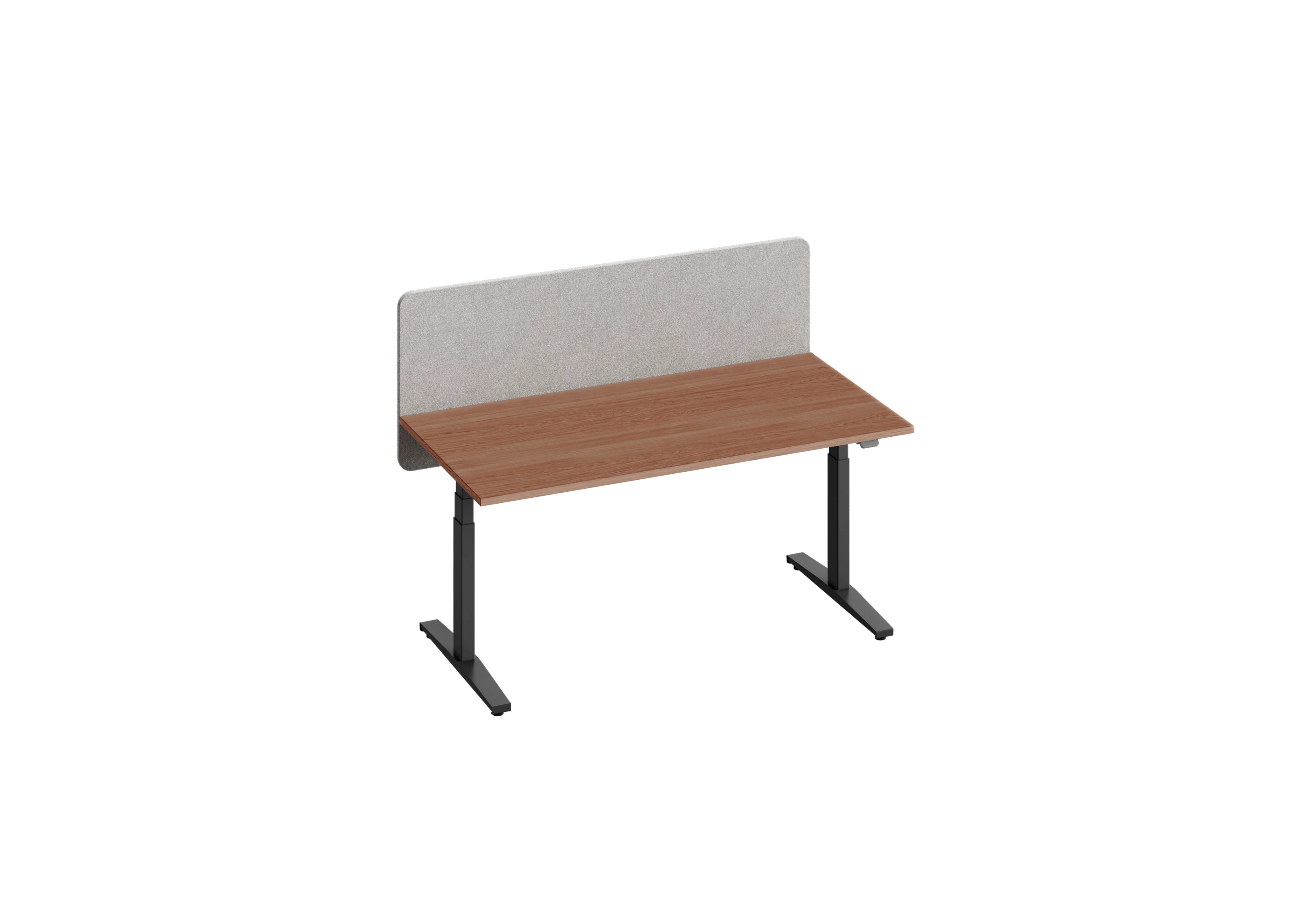 Стол регулируемый механически LVL UP P-03-140х70 RAL 9005, Орех Дижон натуральный