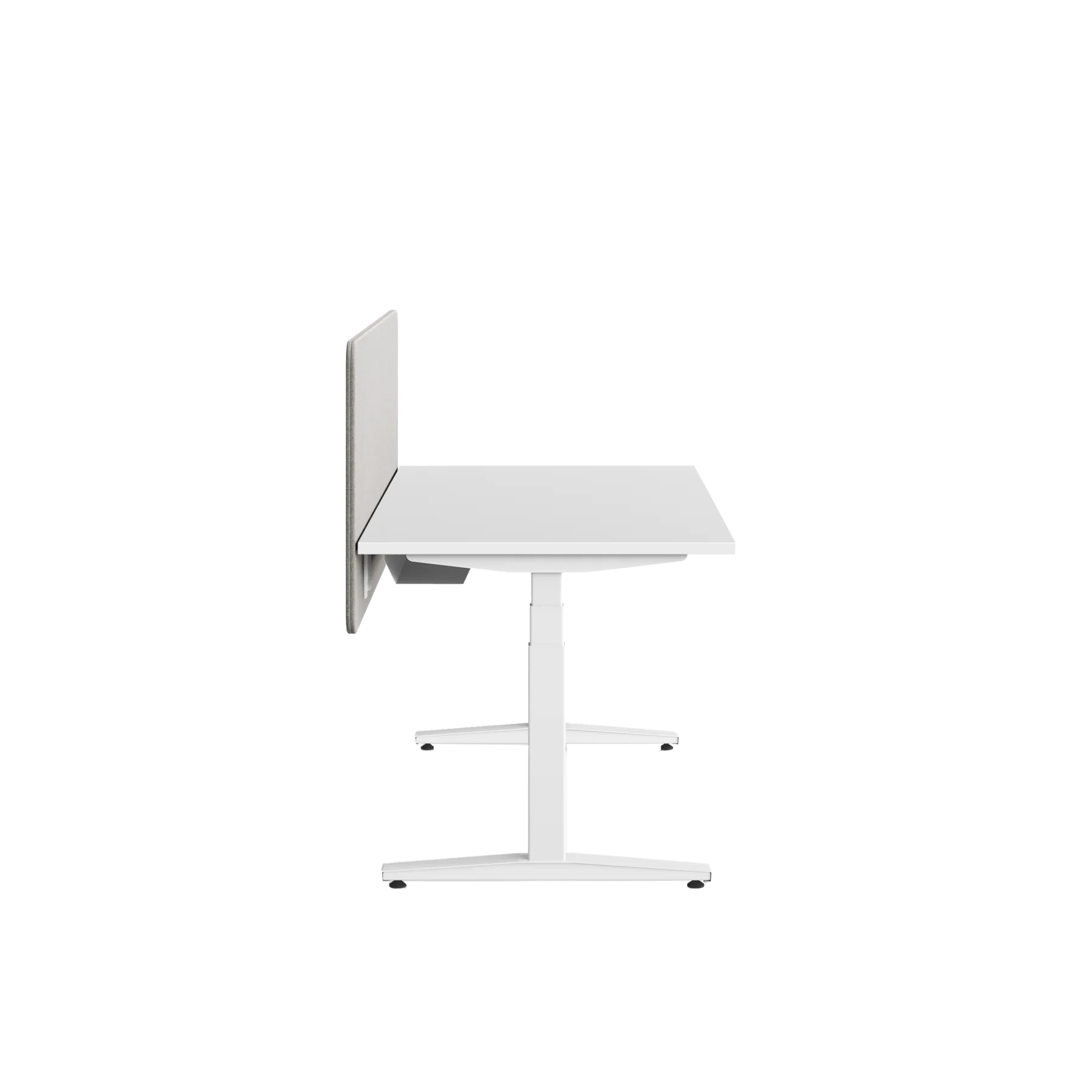 Стол регулируемый механически LVL UP P-03-180х80 RAL 9016, Белый премиум