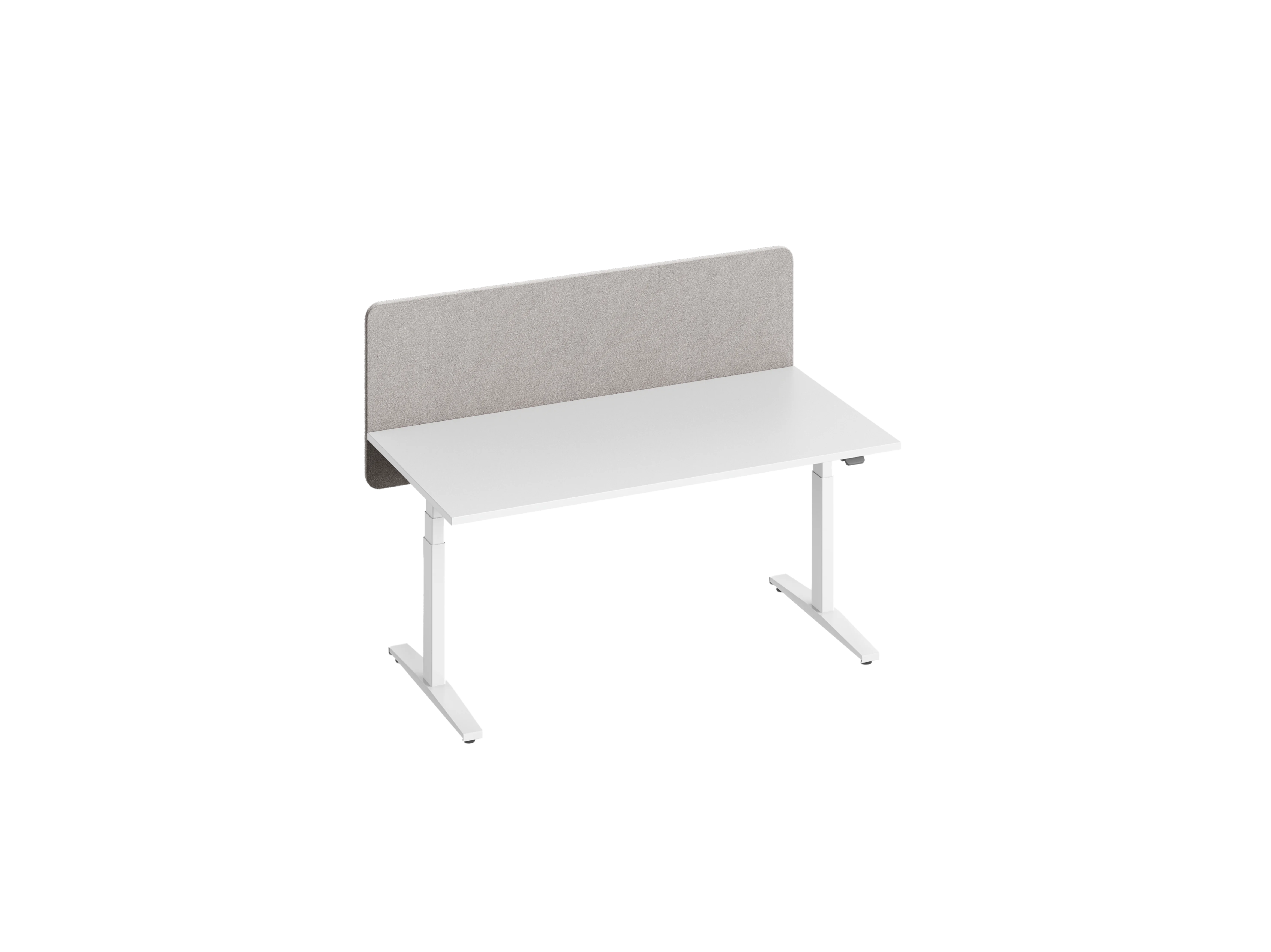 Стол регулируемый механически LVL UP P-03-180х80 RAL 9016, Белый премиум