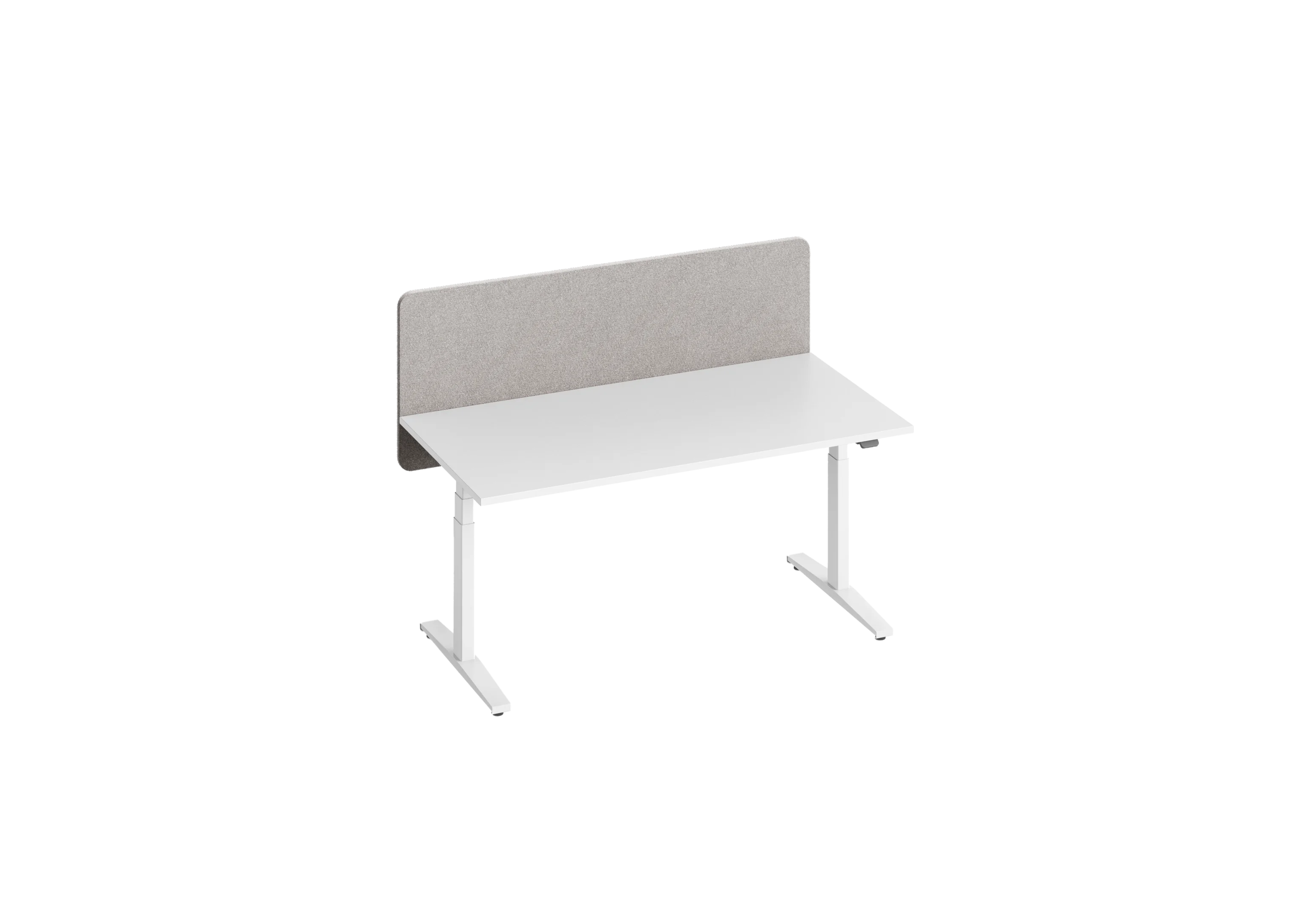 Стол регулируемый механически LVL UP P-03-140х70 RAL 9016, Белый премиум