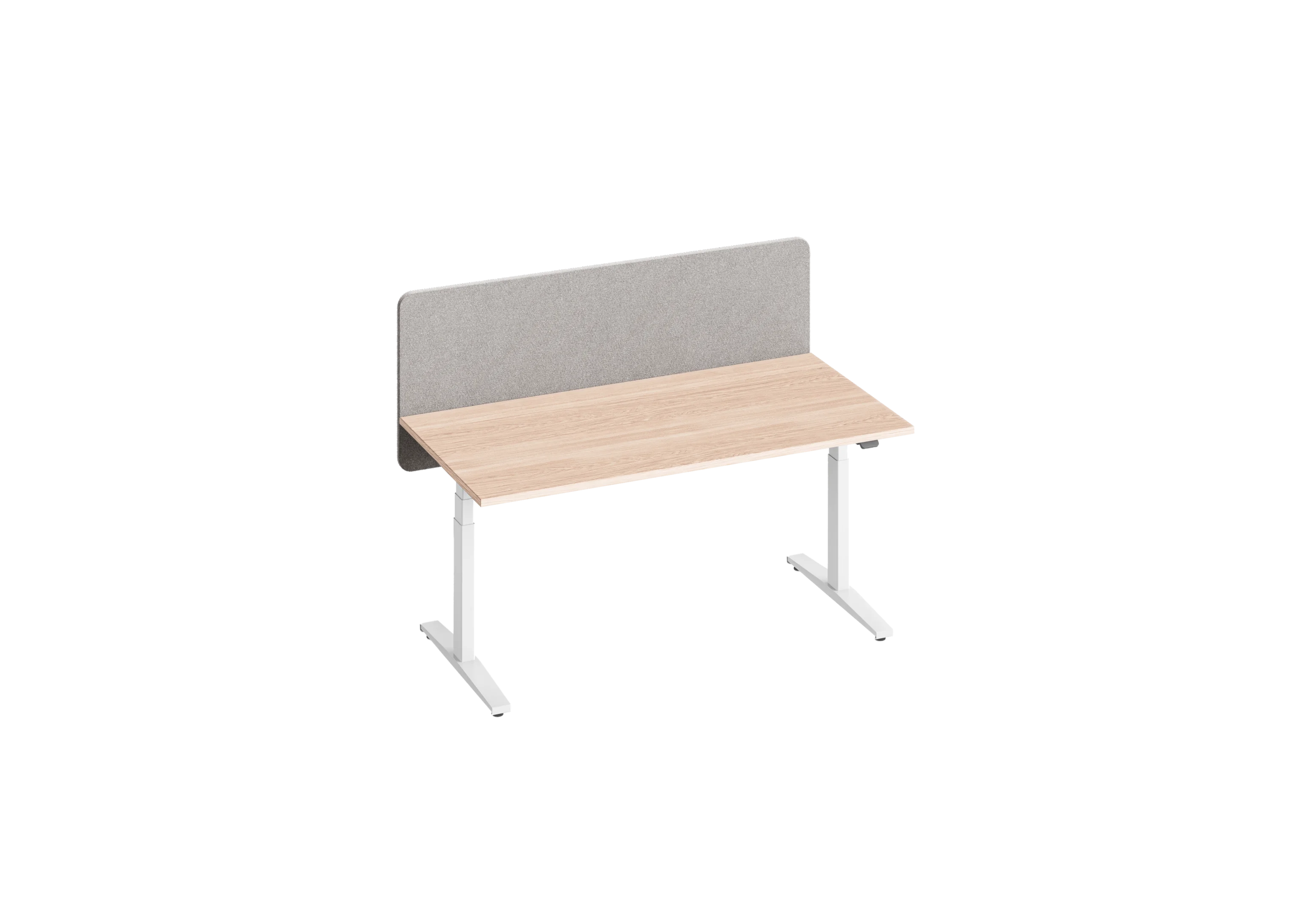 Стол регулируемый механически LVL UP P-03-140х70 RAL 9016, Акация Лэйклэнд