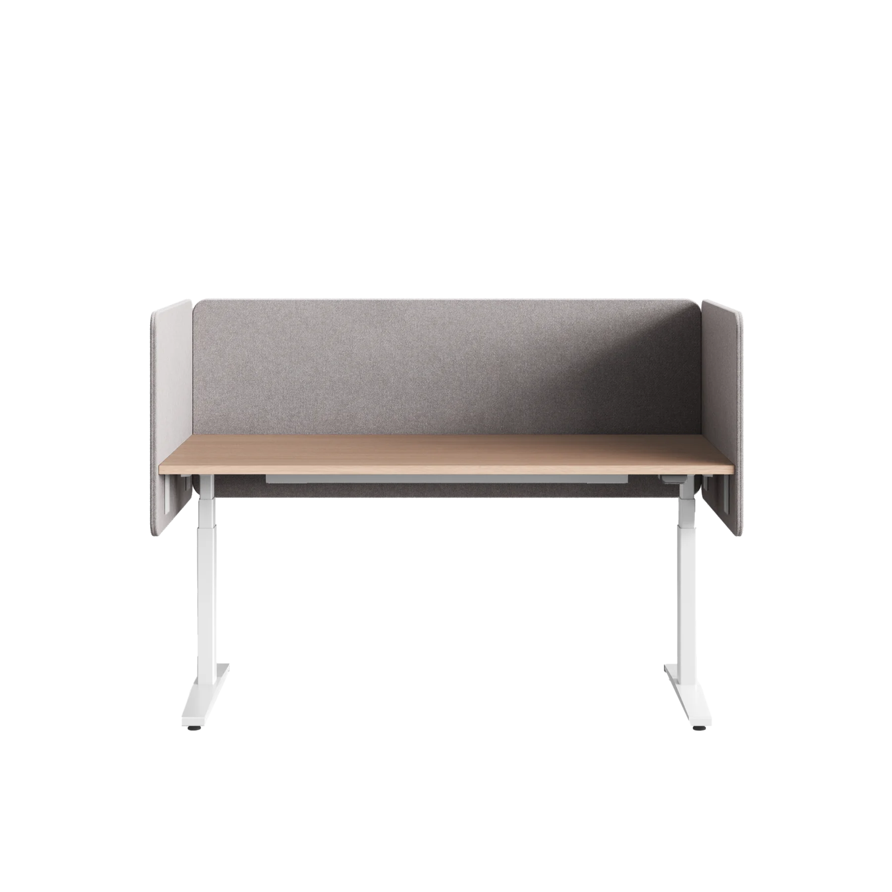 Стол регулируемый механически LVL UP P-04-140х70 RAL 9016, Акация Лэйклэнд