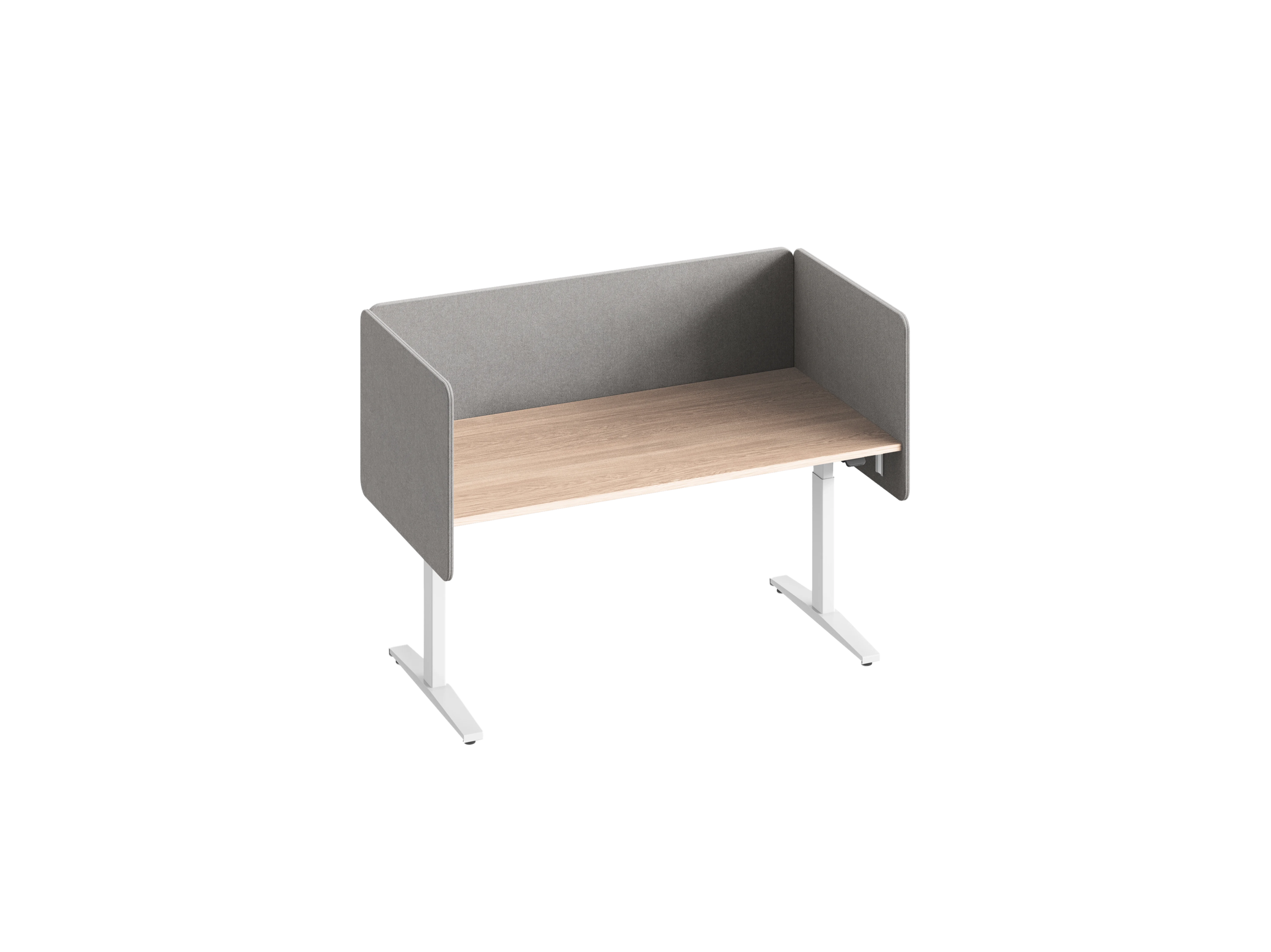 Стол регулируемый механически LVL UP P-04-140х70 RAL 9016, Акация Лэйклэнд