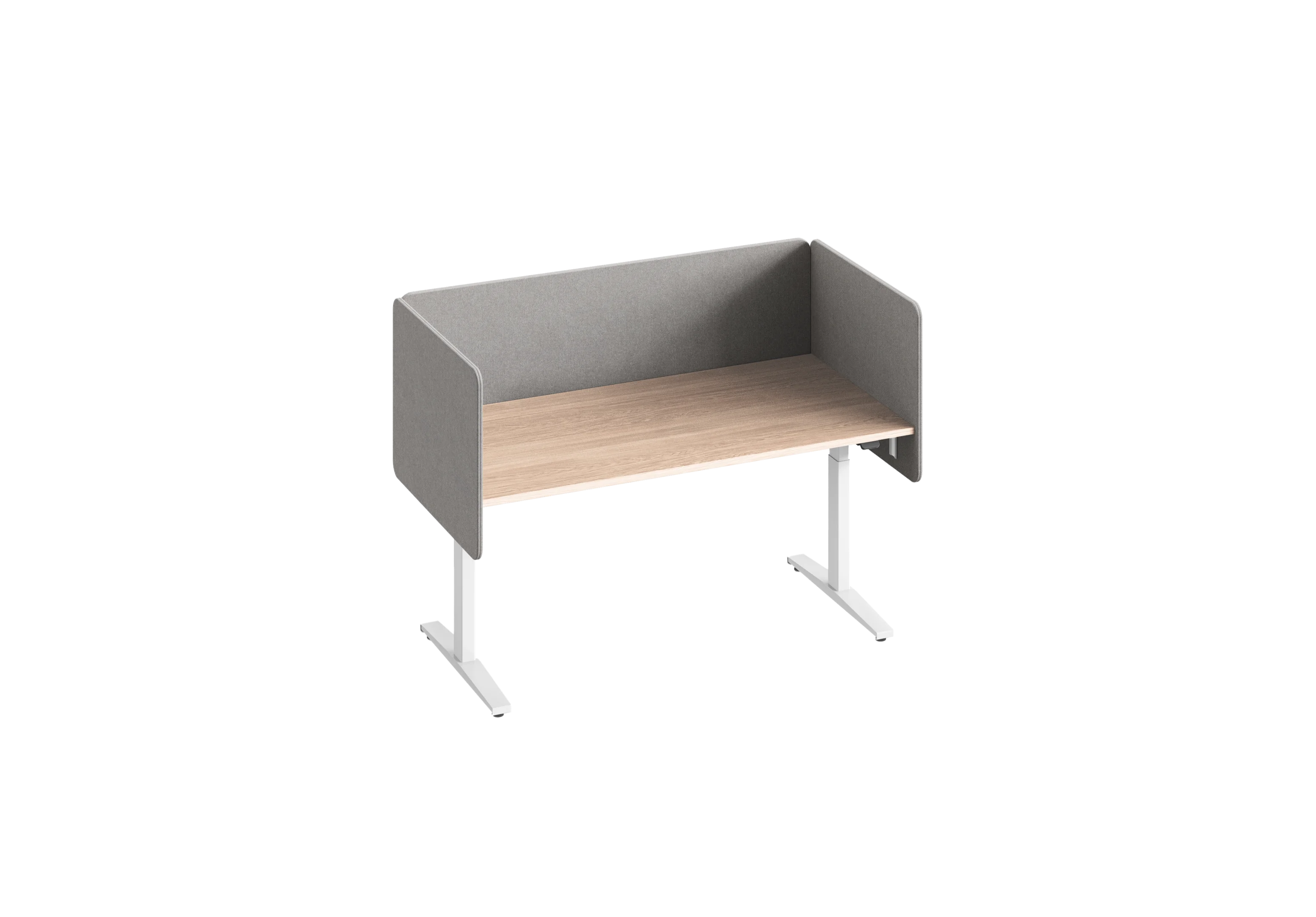 Стол регулируемый механически LVL UP P-04-140х70 RAL 9016, Акация Лэйклэнд