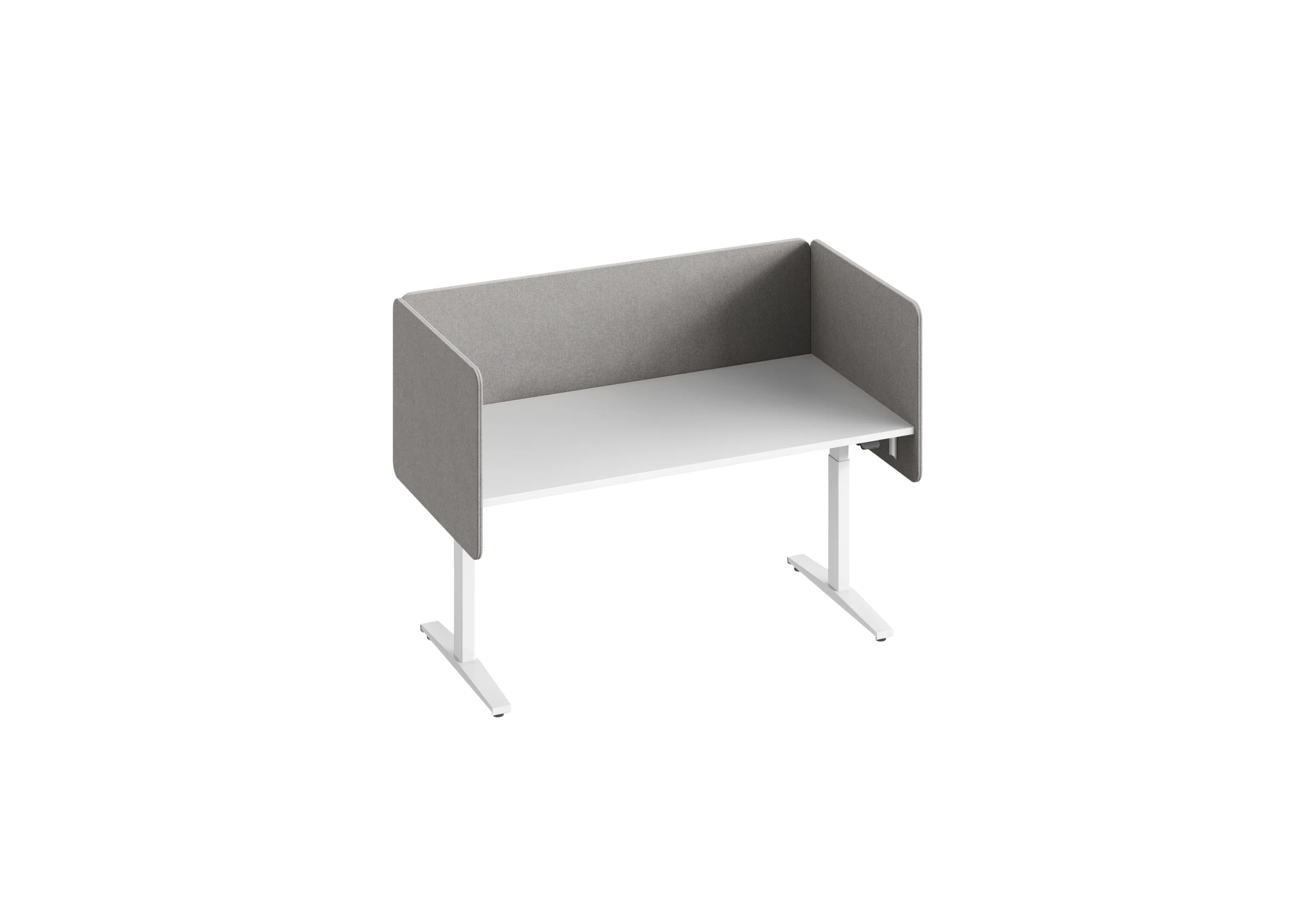 Стол регулируемый механически LVL UP P-04-140х70 RAL 9016, Белый премиум