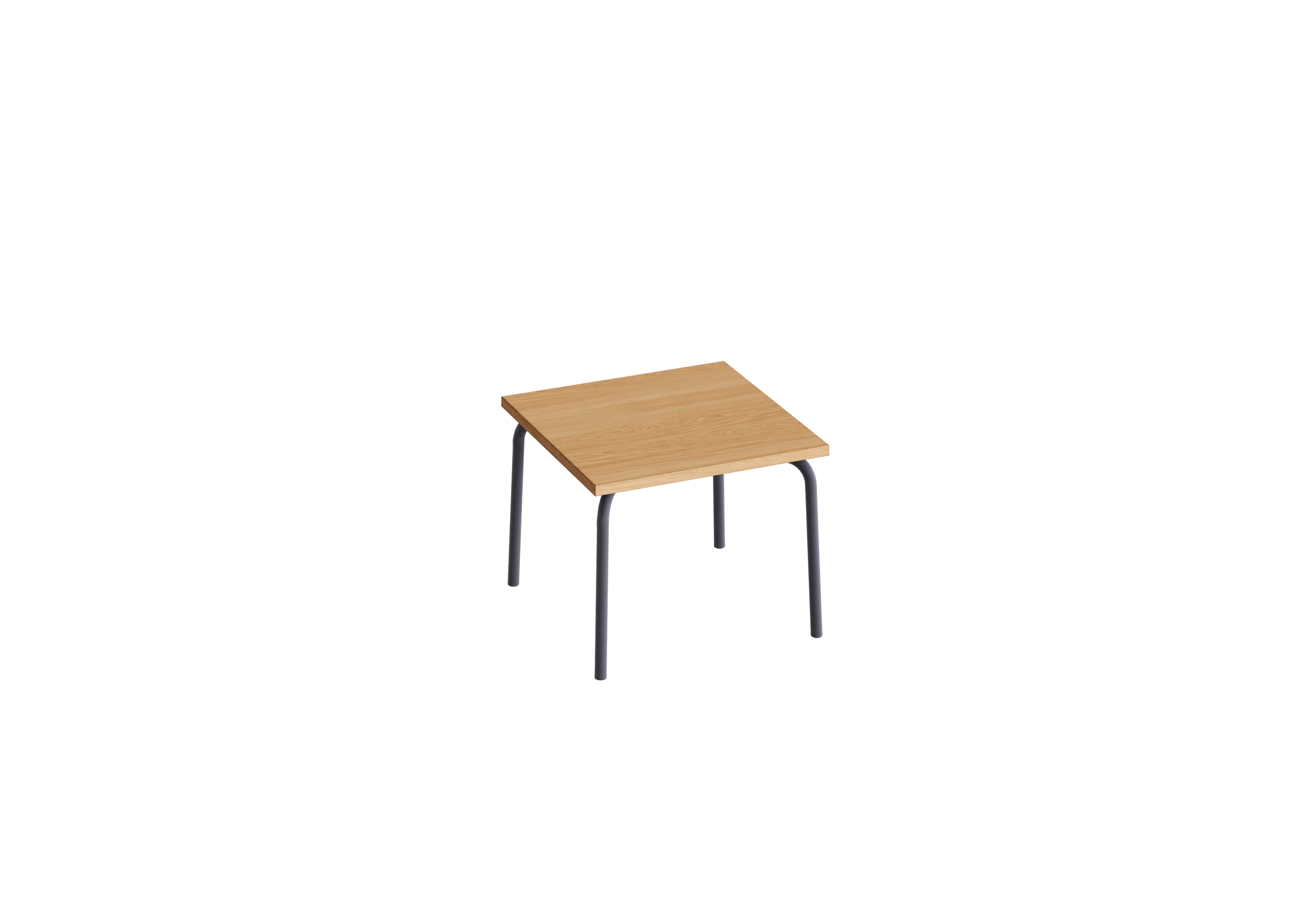Стол низкий квадратный GIBKO 60х60 RAL 7024, Гикори натуральный