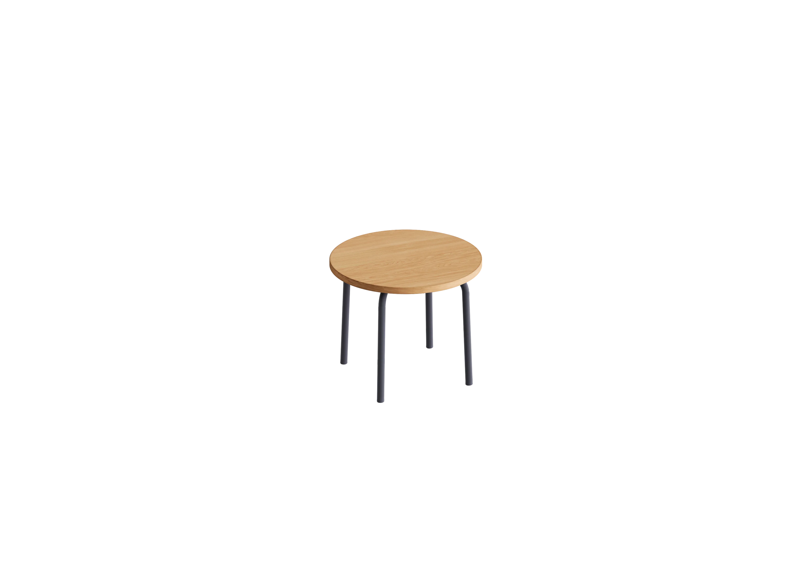 Стол низкий круглый GIBKO 60х60 RAL 7024, Гикори натуральный
