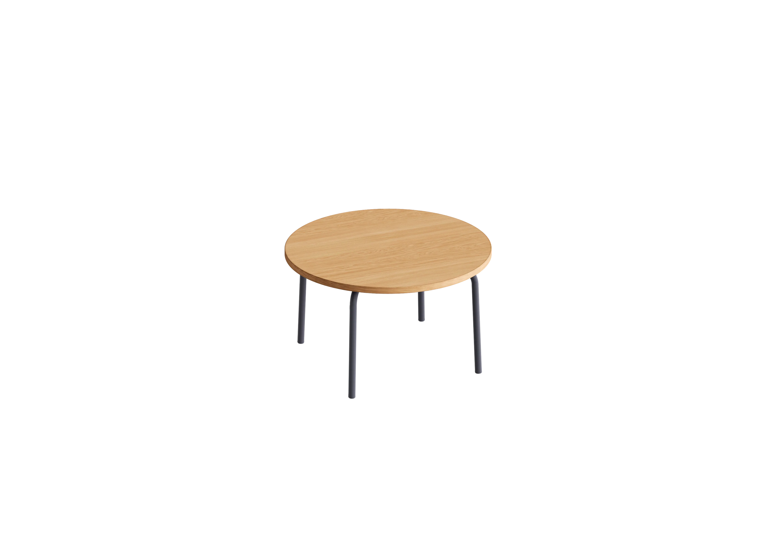 Стол низкий круглый GIBKO 85х85 RAL 7024, Гикори натуральный