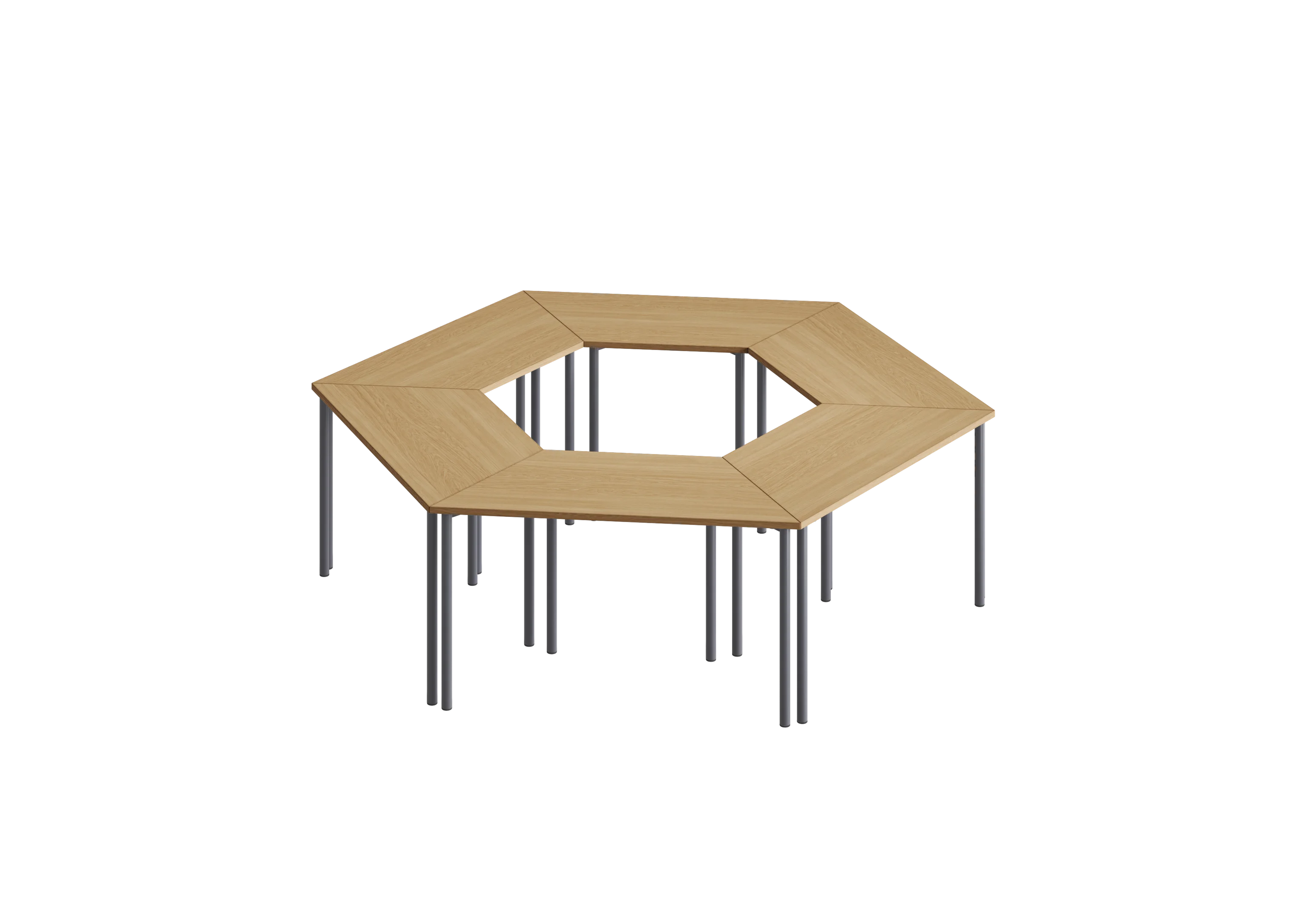 Стол комбинированный-TR-6 PROSTO RAL 7024, Гикори натуральный