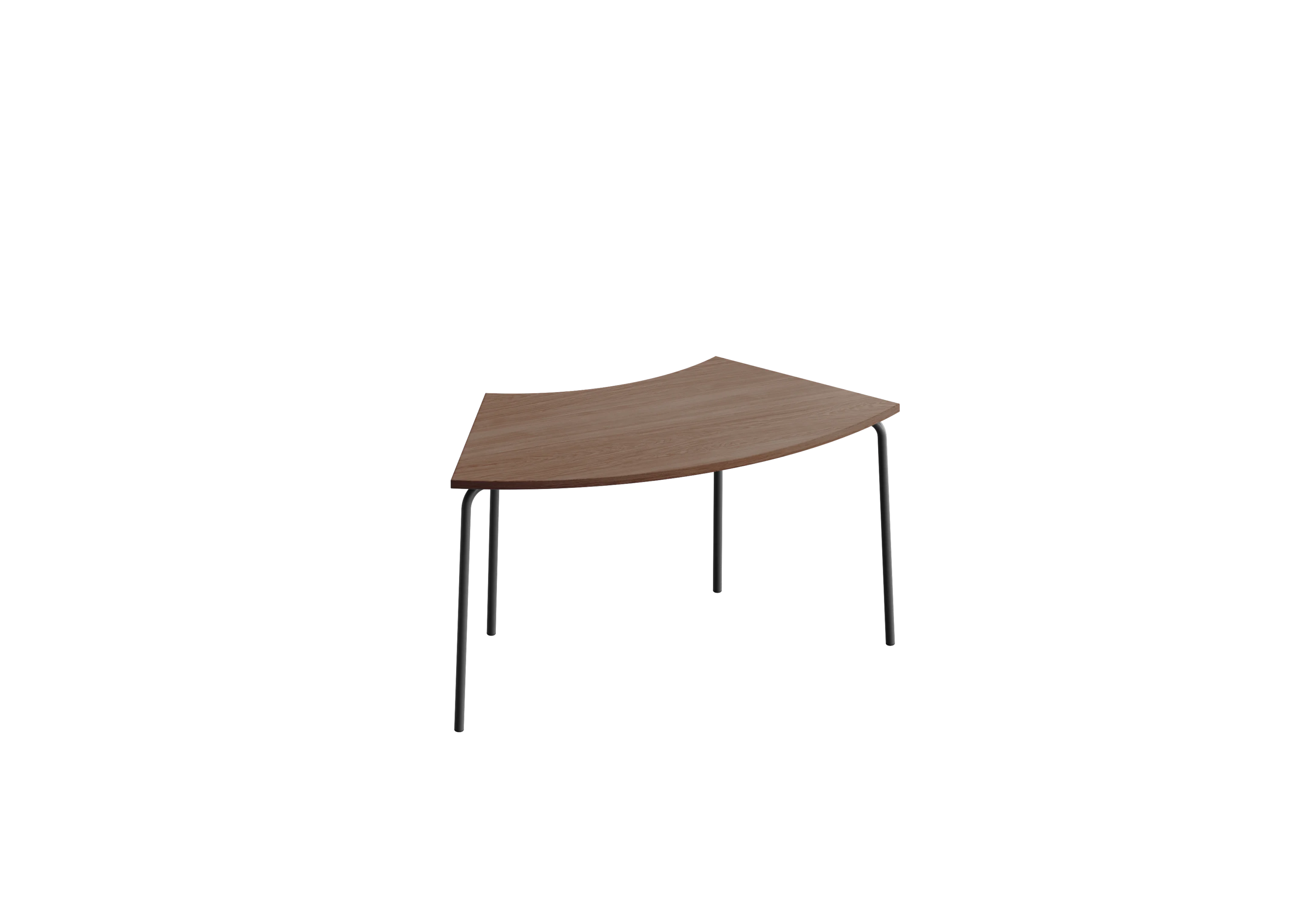 Стол U GIBKO 120х60 RAL 9005, Орех Дижон натуральный