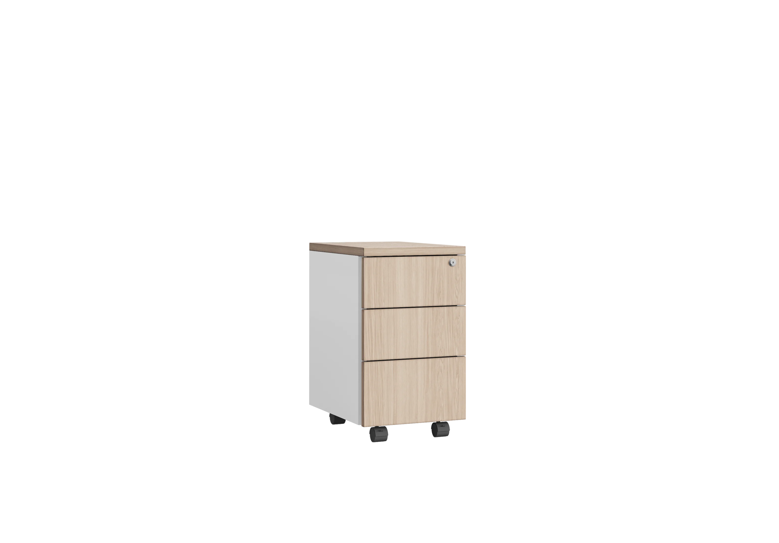 Тумба офисная TIMON S3e RAL 9016, Акация Лэйклэнд
