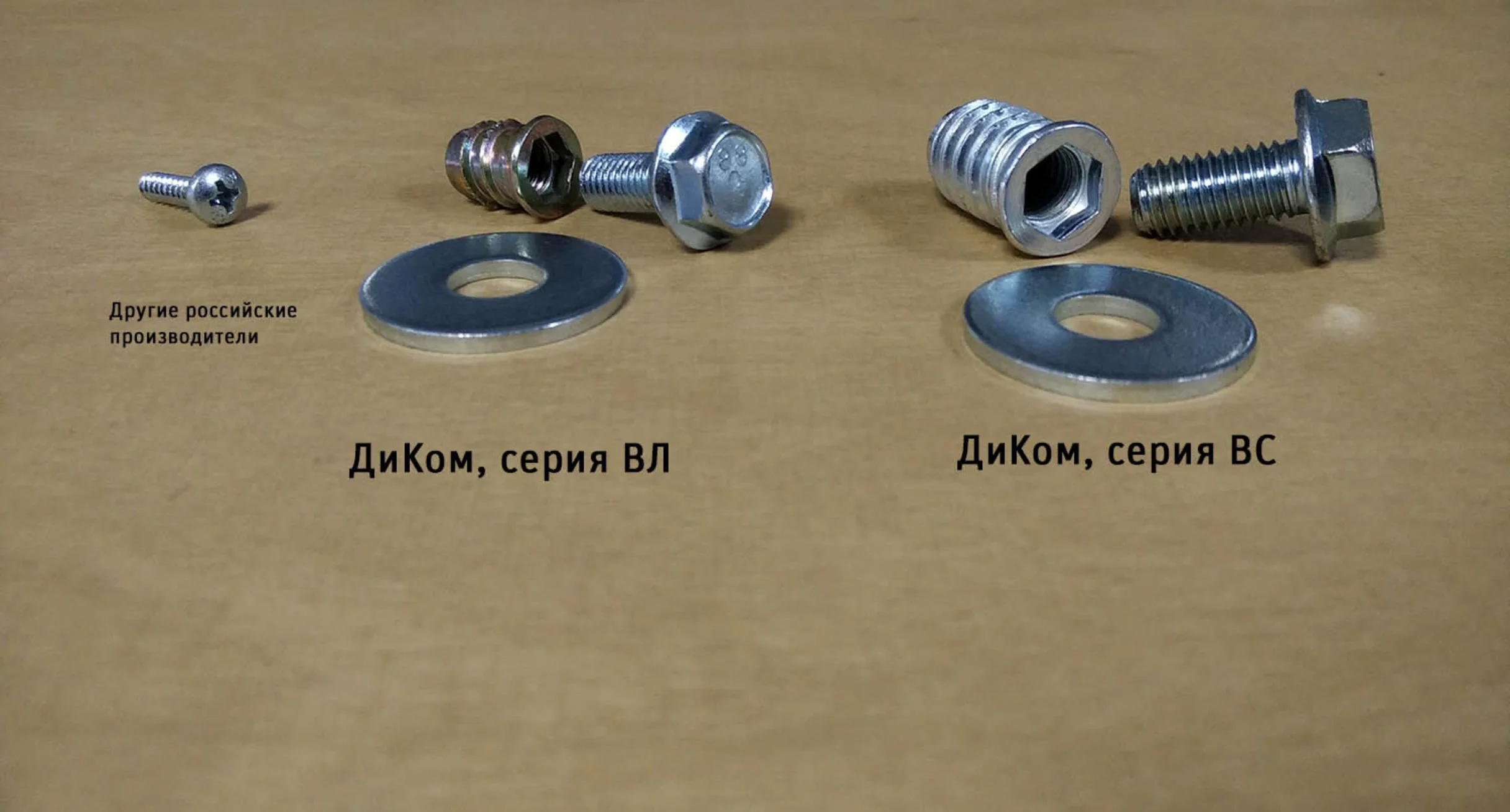 Метизы для крепления столешницы российских производителей, болт и втулка к столешнице ВЛ, болт и втулка к столешнице ВС